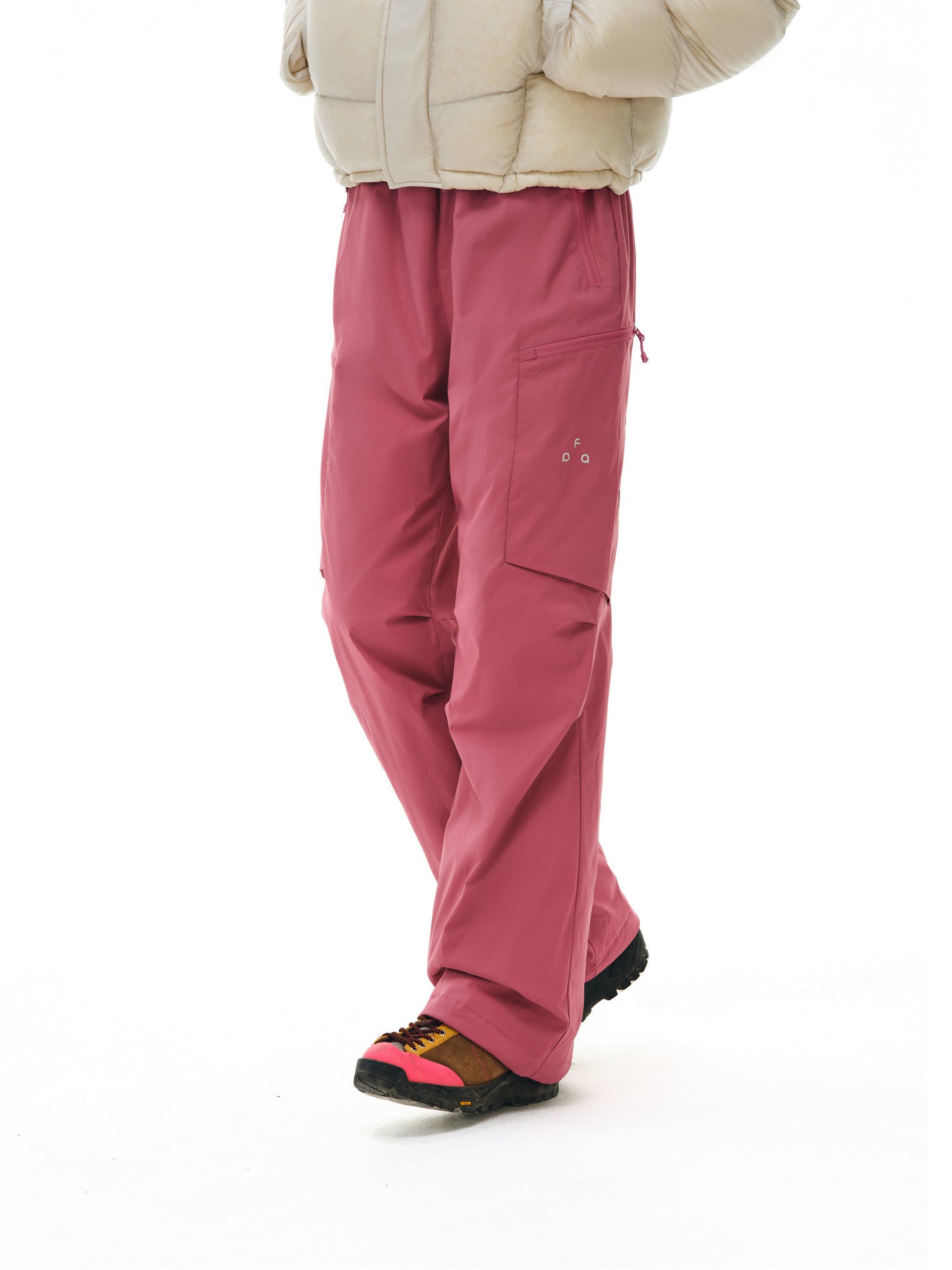 FPA Outdoor Lightweight Insulated Down Pants for Men and Women, Zipper Straight-Leg Casual Trousers, Winter Sports, Non-Bulky
