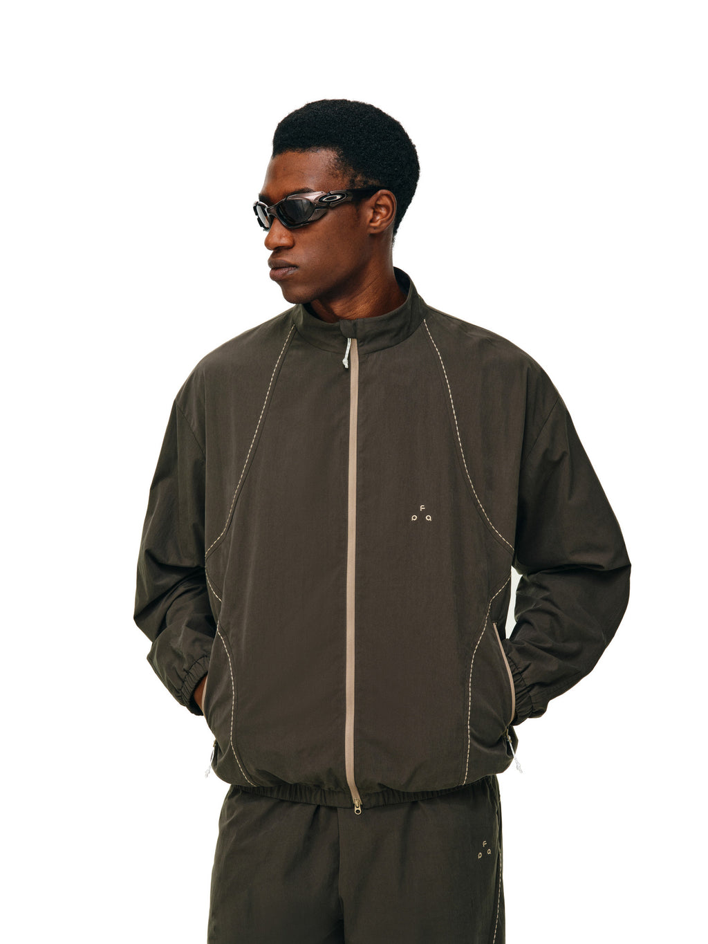 FPA Rice Grain Embroidery Casual Jacket 2026 New Style Pocket Zipper Contrast Color Couple Autumn Sports Stand Collar Coat
