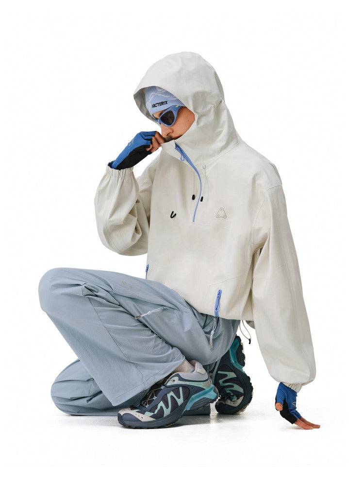 FPA Fully Taped Seam Waterproof Breathable Abrasion-Resistant Half-Zip Hard Shell Jacket Outdoor Sports Couple Mountaineering Jacket