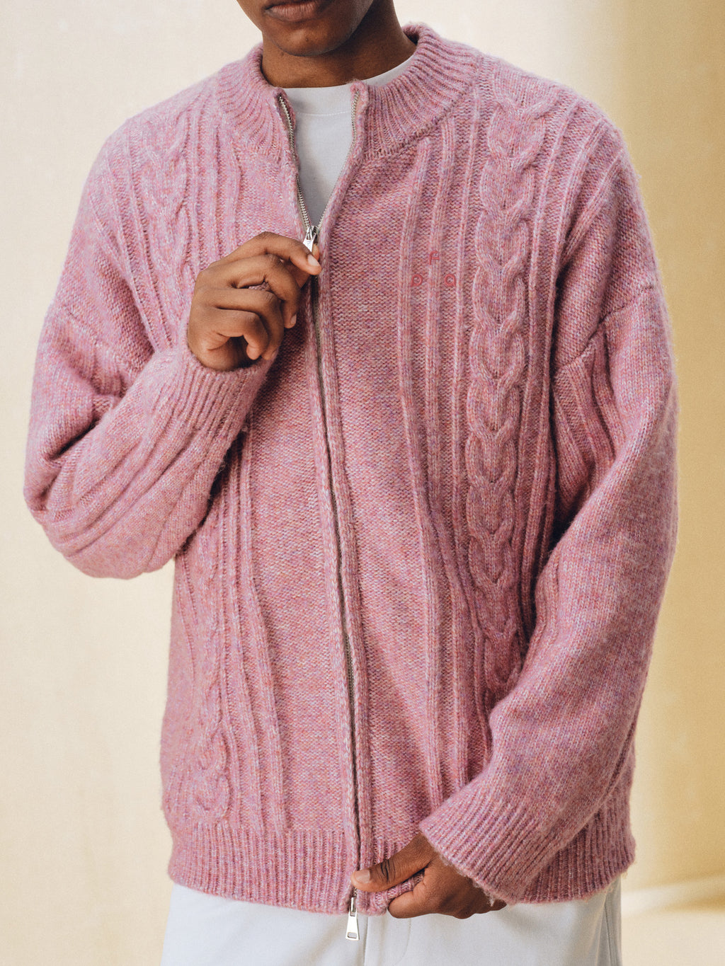 FPA Loose-Fit Chunky Yarn Zip-Up Sweater 2026 New Retro Unisex Cardigan Knit Top