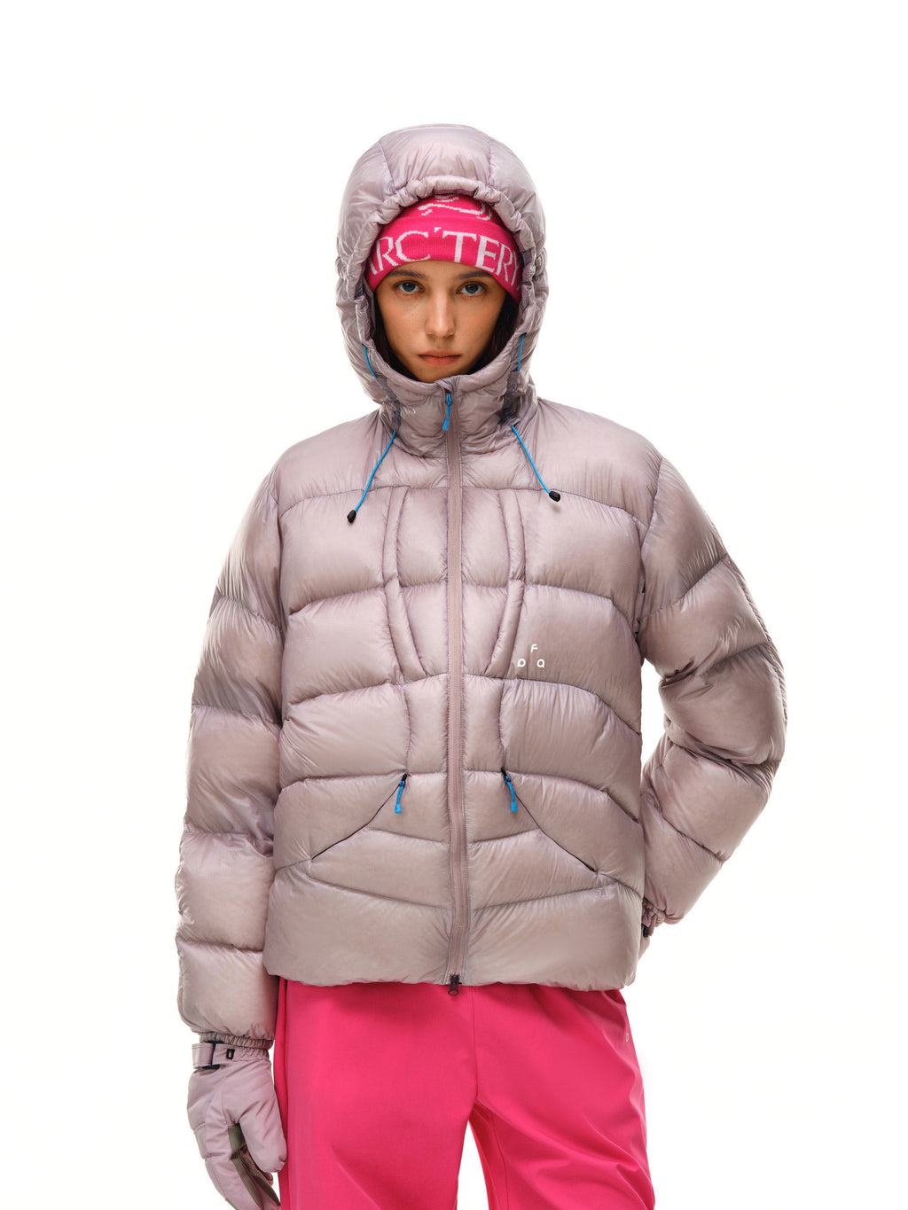 FPA Color-Block 90% Down Puffy Aurora Outdoor Sports Down Jacket Winter Warm Couple High Hooded Down Coat