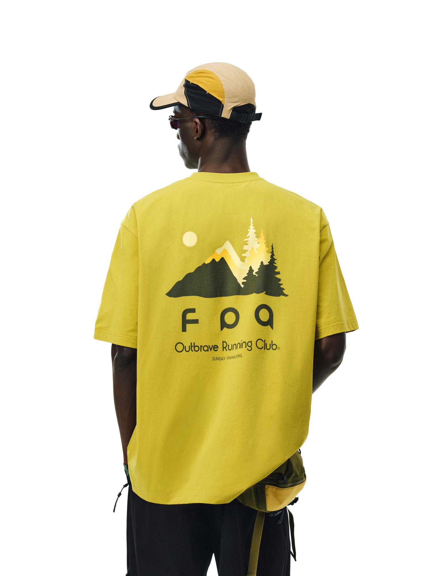 FPA Moisture-Wicking Antibacterial Cool-Touch Printed Outdoor Sports Casual T-Shirt, Chinese Trendy Round Neck Couple Short Sleeve