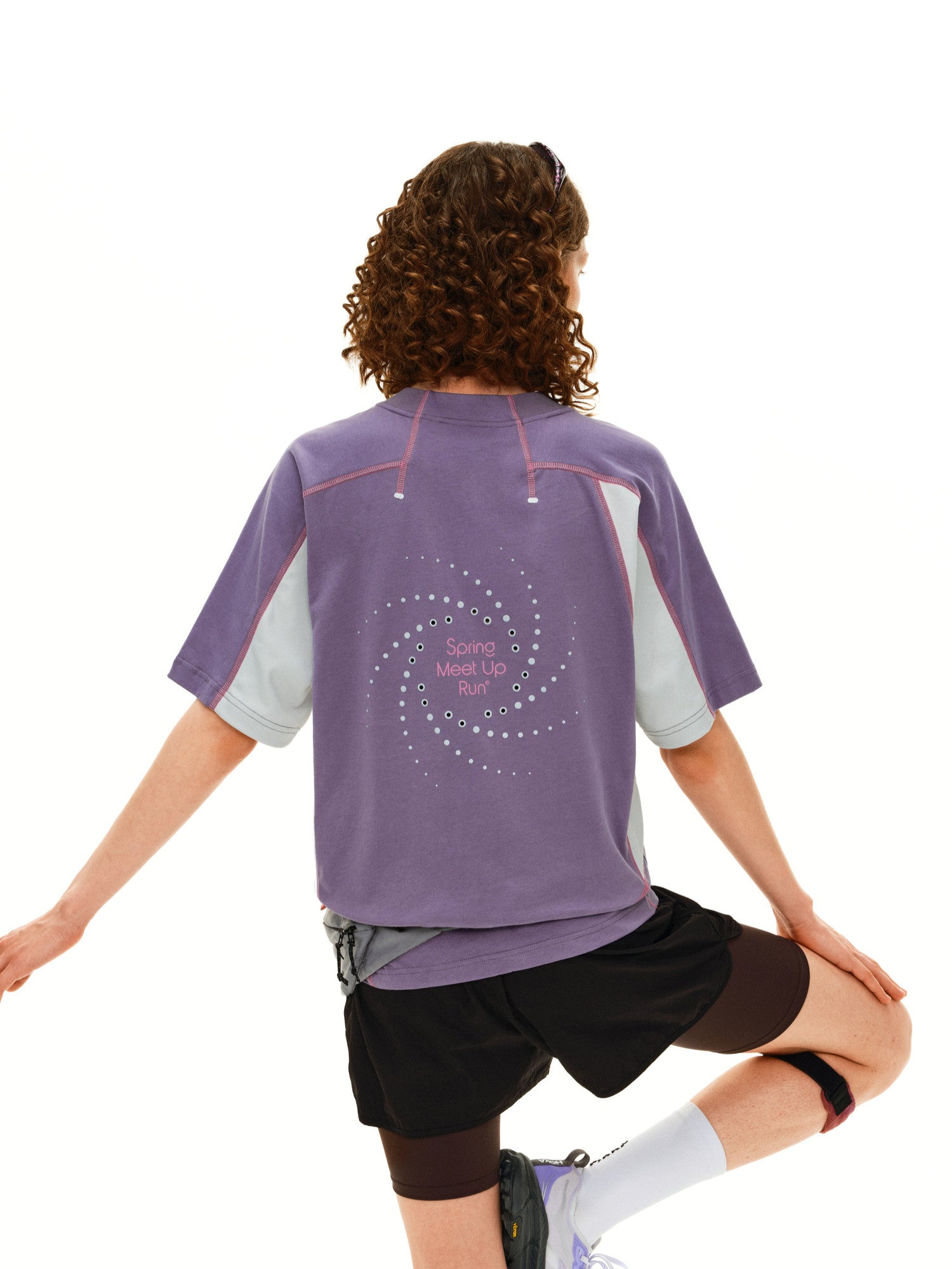 FPA 7A Antibacterial Quick-Dry Contrast Stitch Short Sleeve Outdoor Sports Cool Summer Round Neck Couple T-Shirt for Men