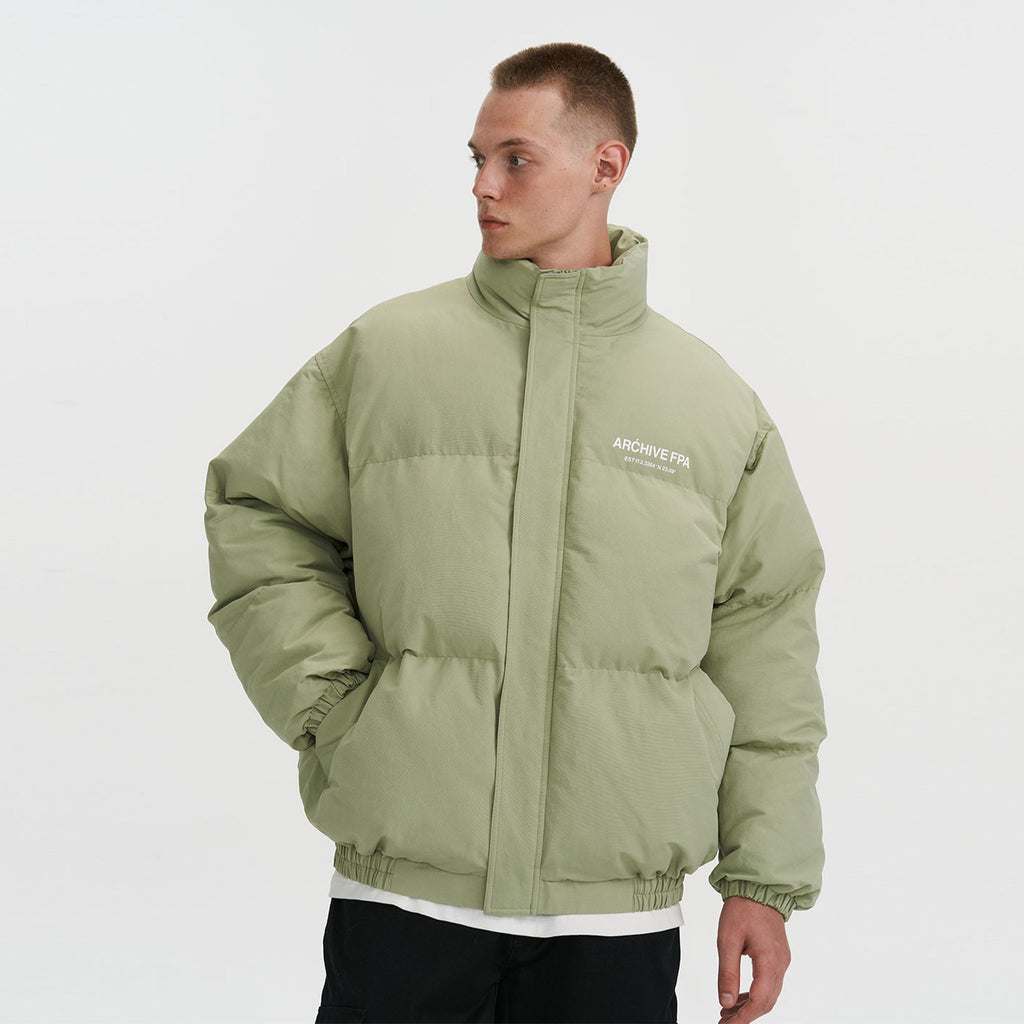 FPA Winter Thickened Stand Collar Cotton Jacket, Chinese Streetwear Premium Couple Style Puffer Cotton Coat for Men
