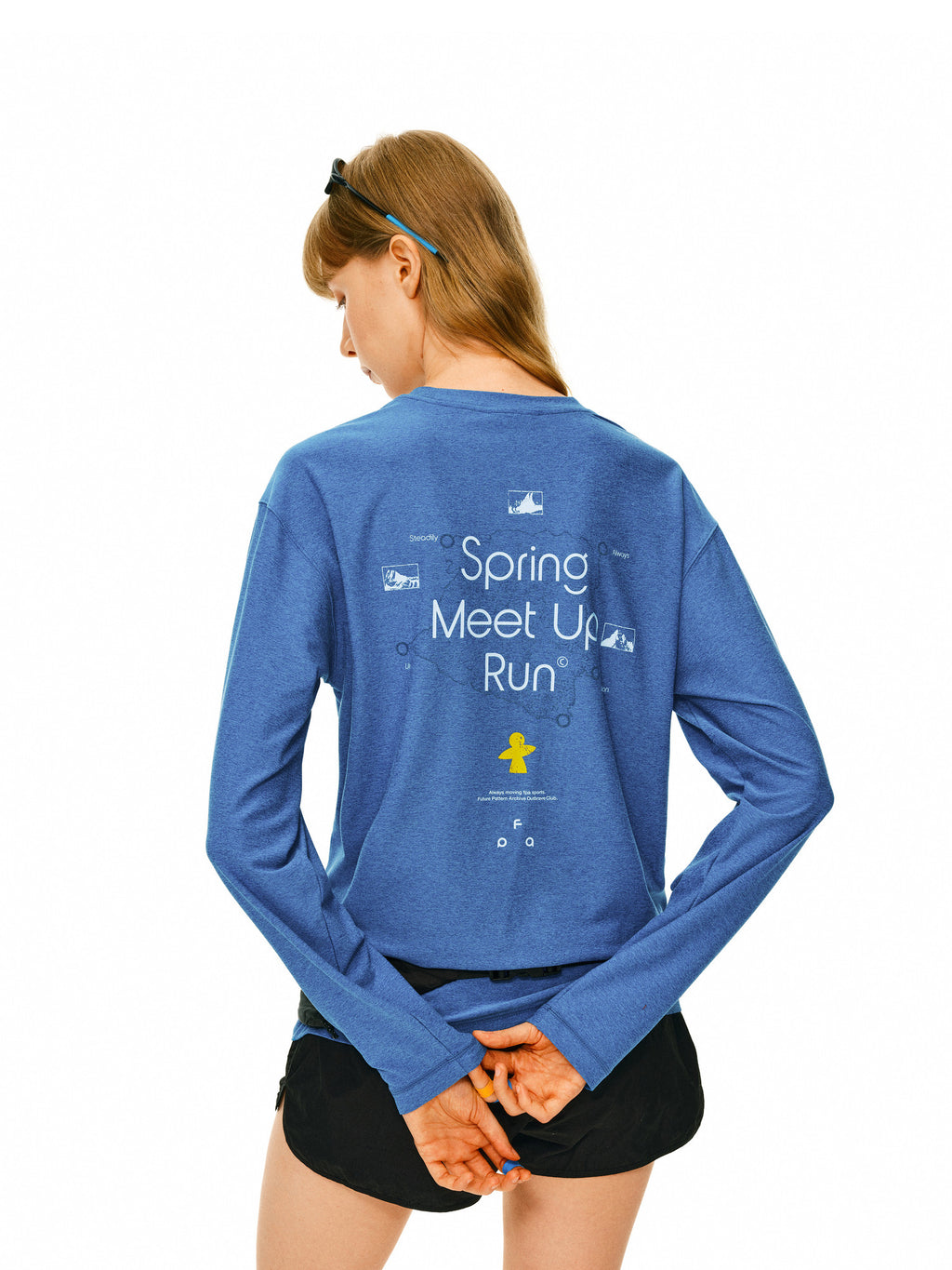 FPA Men's and Women's Long Sleeve Outdoor Casual Sports Color-Blocked Printed T-Shirt with Antibacterial Yarn, Lightweight, Round Neck, Couple Style