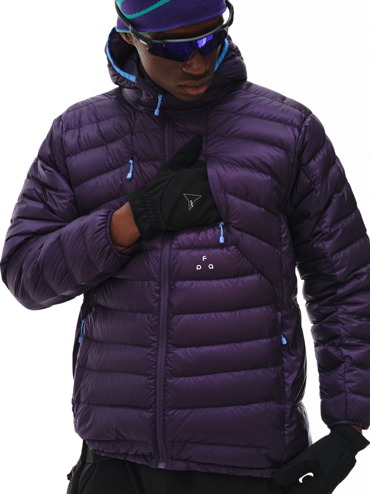 FPA 90% Down Color-Block Quilted Down Jacket 2026 New Winter Lightweight Hooded Down Coat