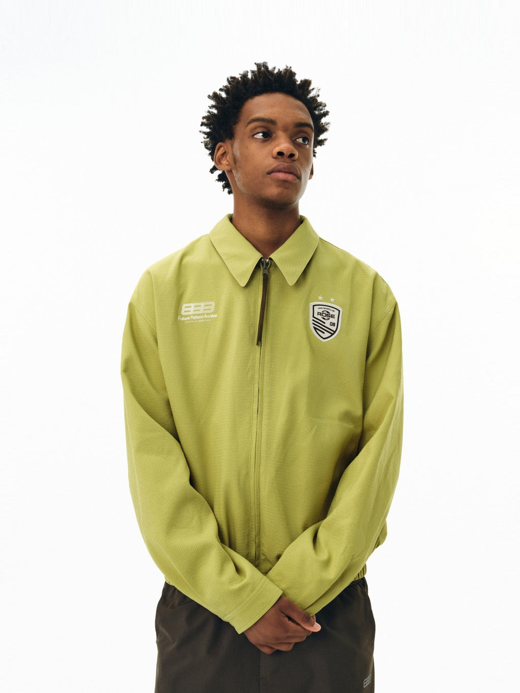 FPA Reversible Fine Stripe Soccer Collar Jacket – Loose Fit Lightweight Spring/Fall Coat