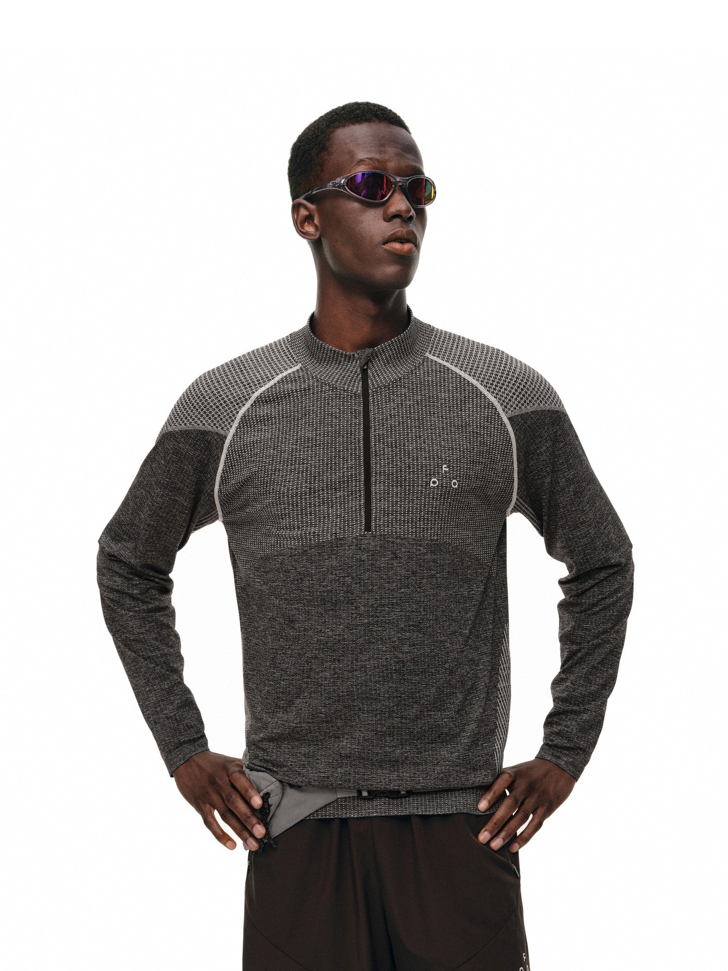 FPA Seamless Half-Zip Long-Sleeve Sports Shirt for Men and Women – Quick-Dry, Breathable, Color-Blocked Casual Top for Spring and Fall