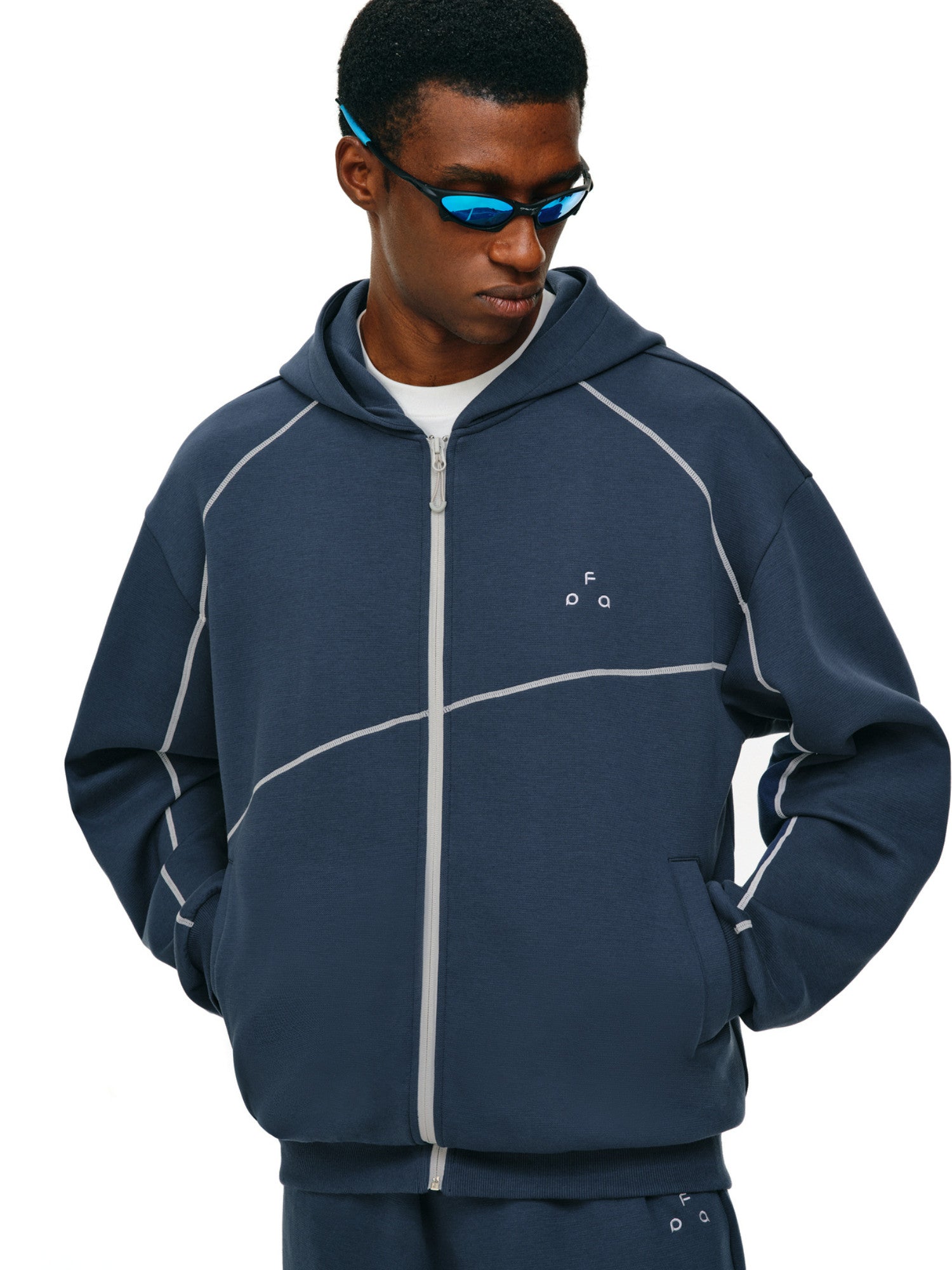 FPA Color-Block Hooded Sweatshirt Jacket 2026 Fall New Style Casual Sports Unisex Zip-Up Hoodie for Men