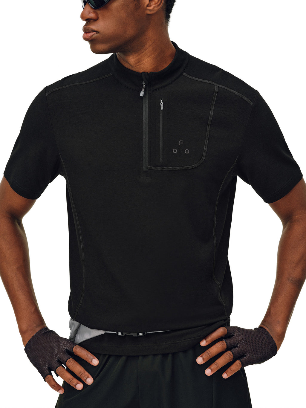 FPA Sport Stand Collar Half-Zip Short Sleeve T-Shirt 2026 New Summer Basic Logo Moisture-Wicking Casual Couple T-Shirt