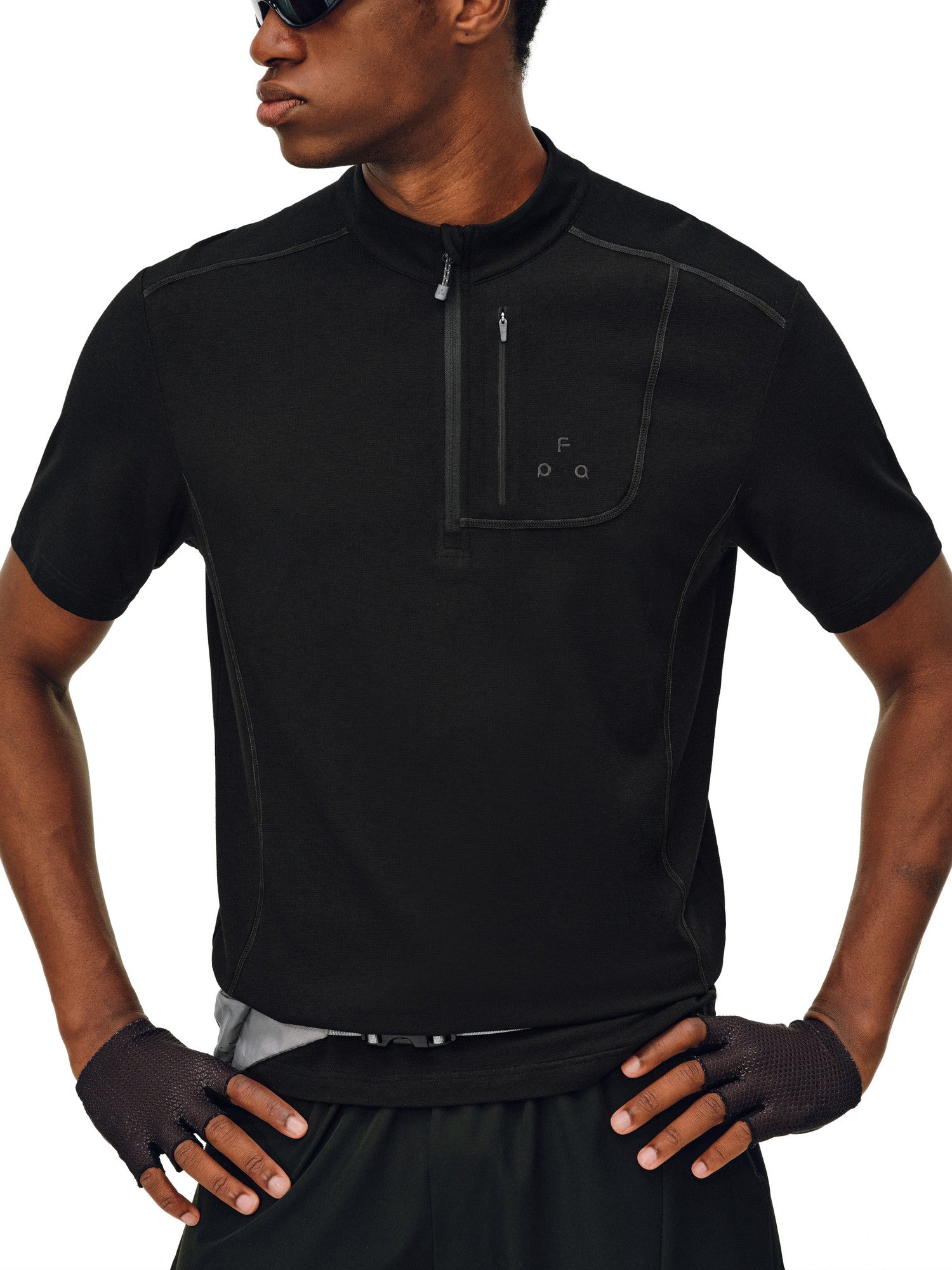 FPA Sport Stand Collar Half-Zip Short Sleeve T-Shirt 2026 New Summer Basic Logo Moisture-Wicking Casual Couple T-Shirt