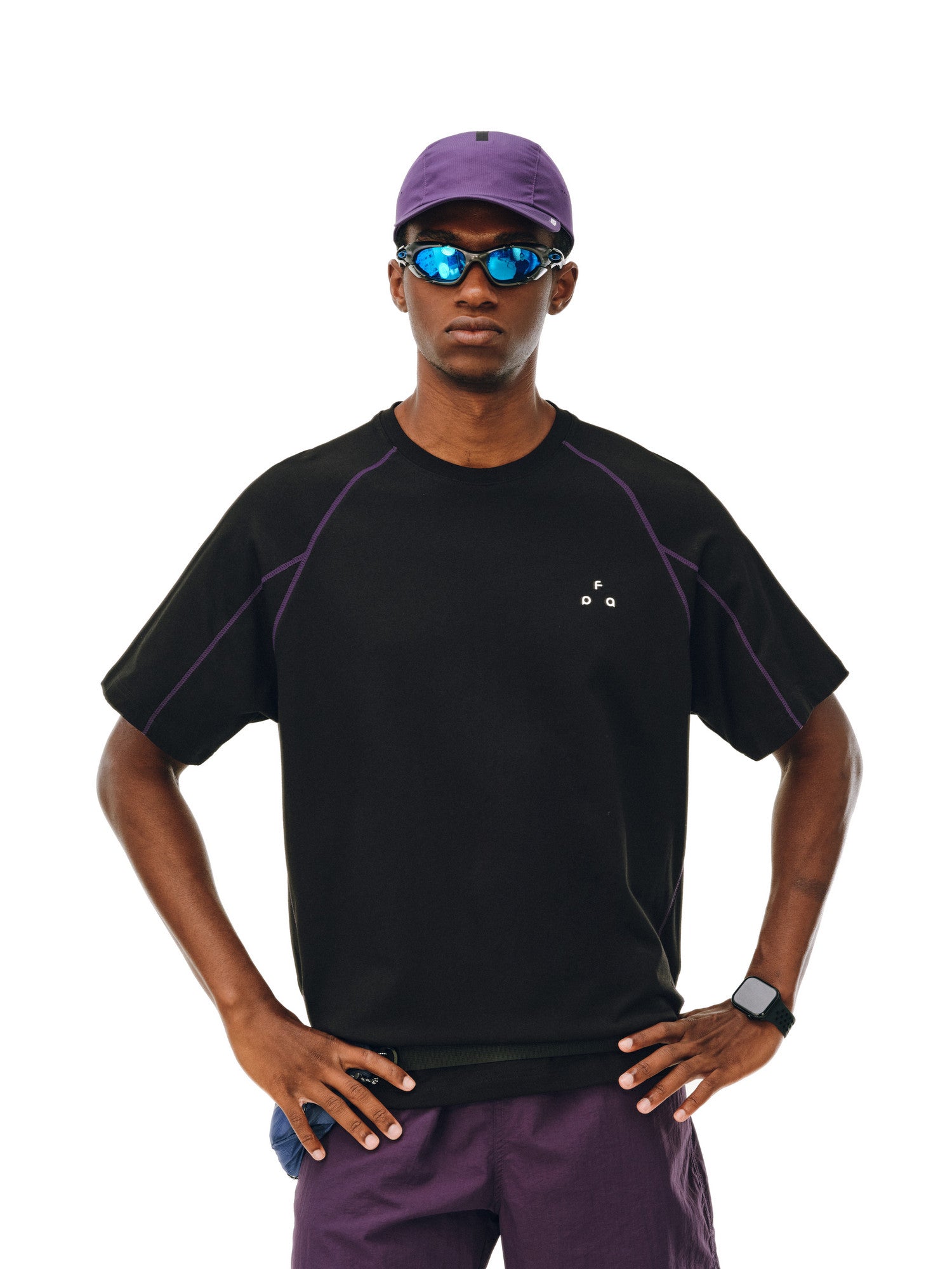 FPA Contrast Stitch Logo Quick-Dry Short Sleeve T-Shirt for Outdoor Sports, Summer Premium Crew Neck Couple Tee