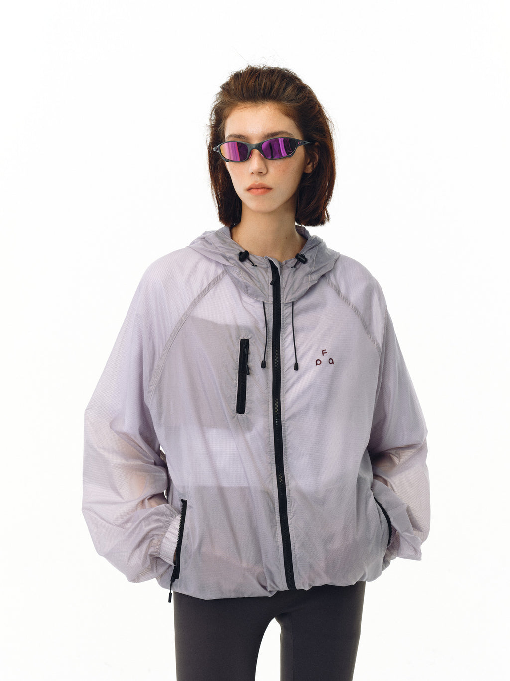 FPA Outdoor Lightweight Plaid UPF50+ Sun Protection Jacket - Chinese Street Style Unisex Loose Fit Thin Hooded Coat