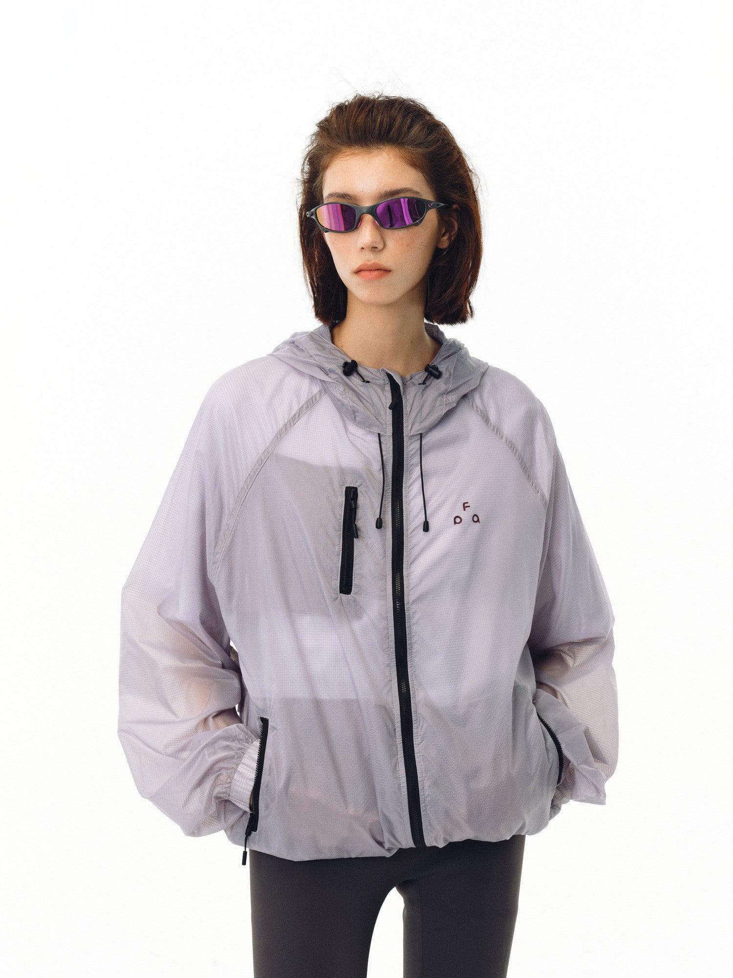 FPA Outdoor Lightweight Plaid UPF50+ Sun Protection Jacket - Chinese Street Style Unisex Loose Fit Thin Hooded Coat