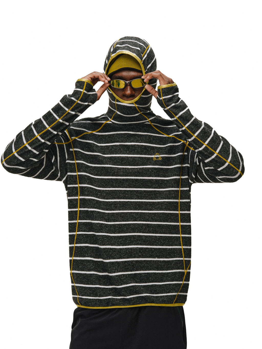FPA Knitted Striped Hooded Sweatshirt - Spring/Fall Outdoor Sports Casual Knit Hoodie with Advanced Design