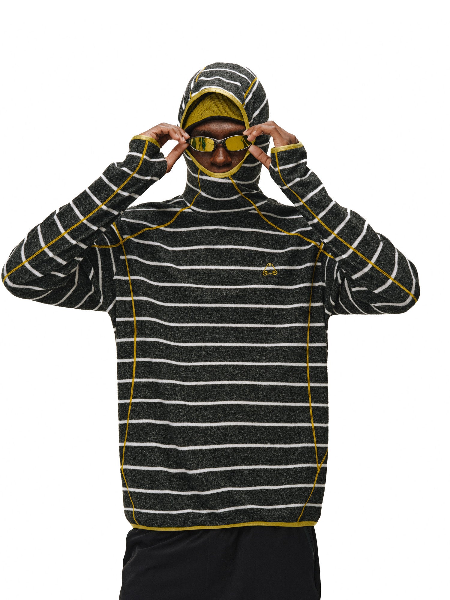 FPA Knitted Striped Hooded Sweatshirt - Spring/Fall Outdoor Sports Casual Knit Hoodie with Advanced Design