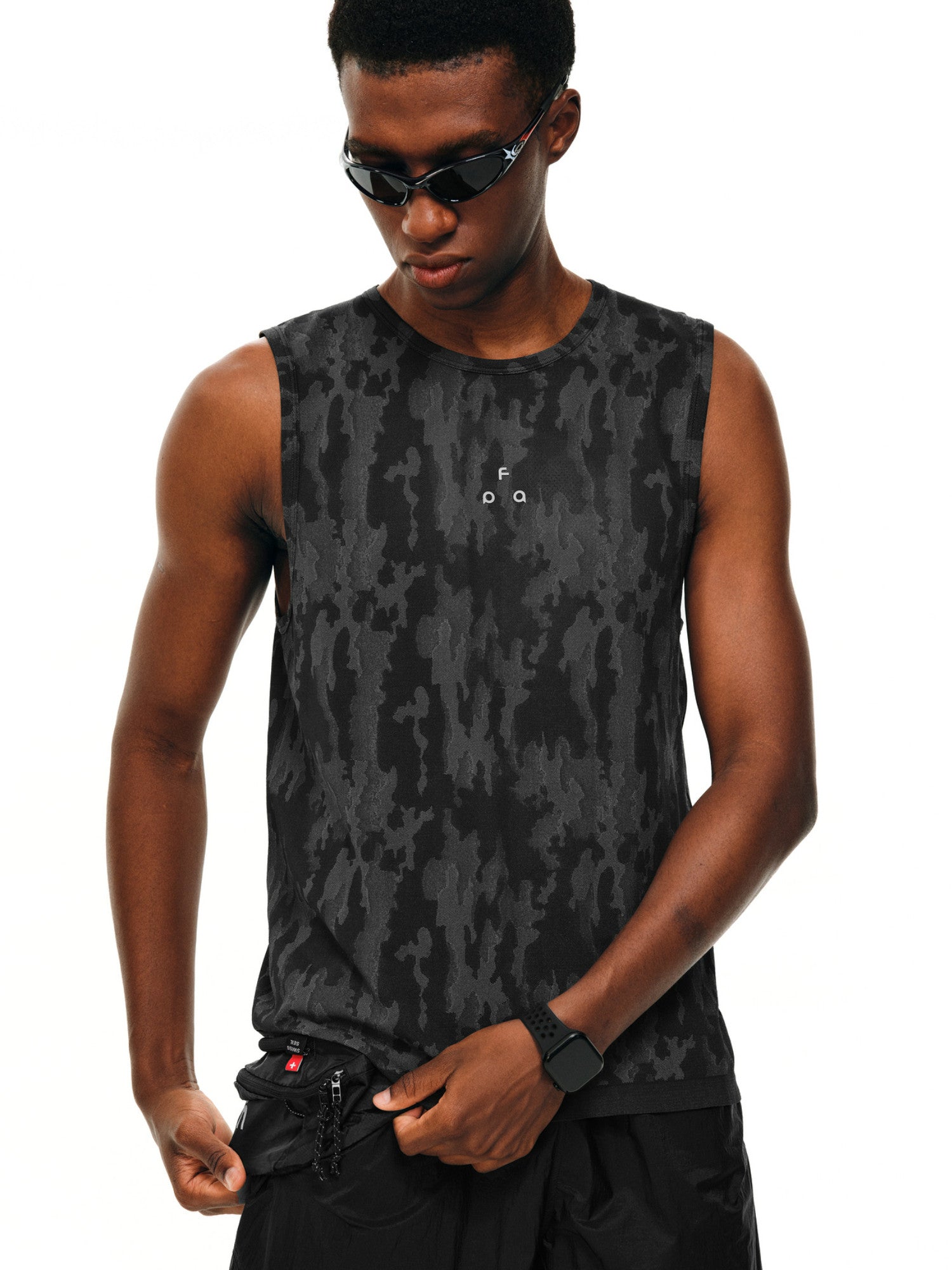 FPA One-Piece Knit Sports Camo Vest 2026 Summer New Outdoor Fitness Running Basketball Sleeveless T-Shirt for Men