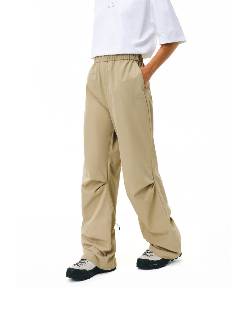 FPA Outdoor Three-Proof Adjustable Length Paratrooper Pants, National Trend Summer Design Loose Sports White Casual Pants
