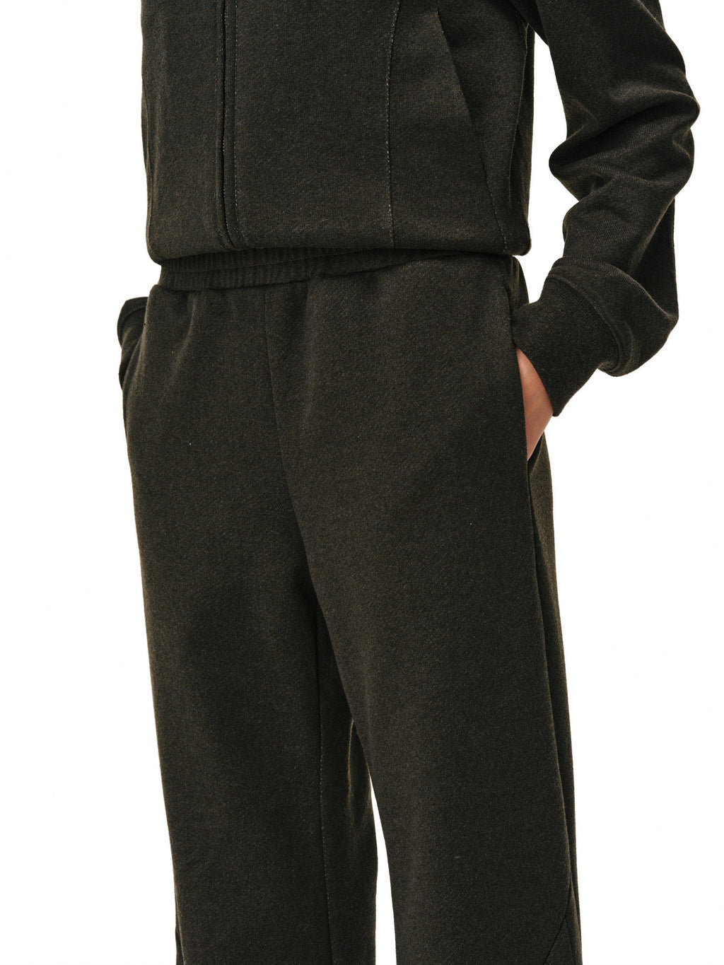 FPA Worsted Wool Floral Yarn Flared Sweatpants – Loose Wide-Leg Casual Athletic Set Trousers for Women, Spring/Fall