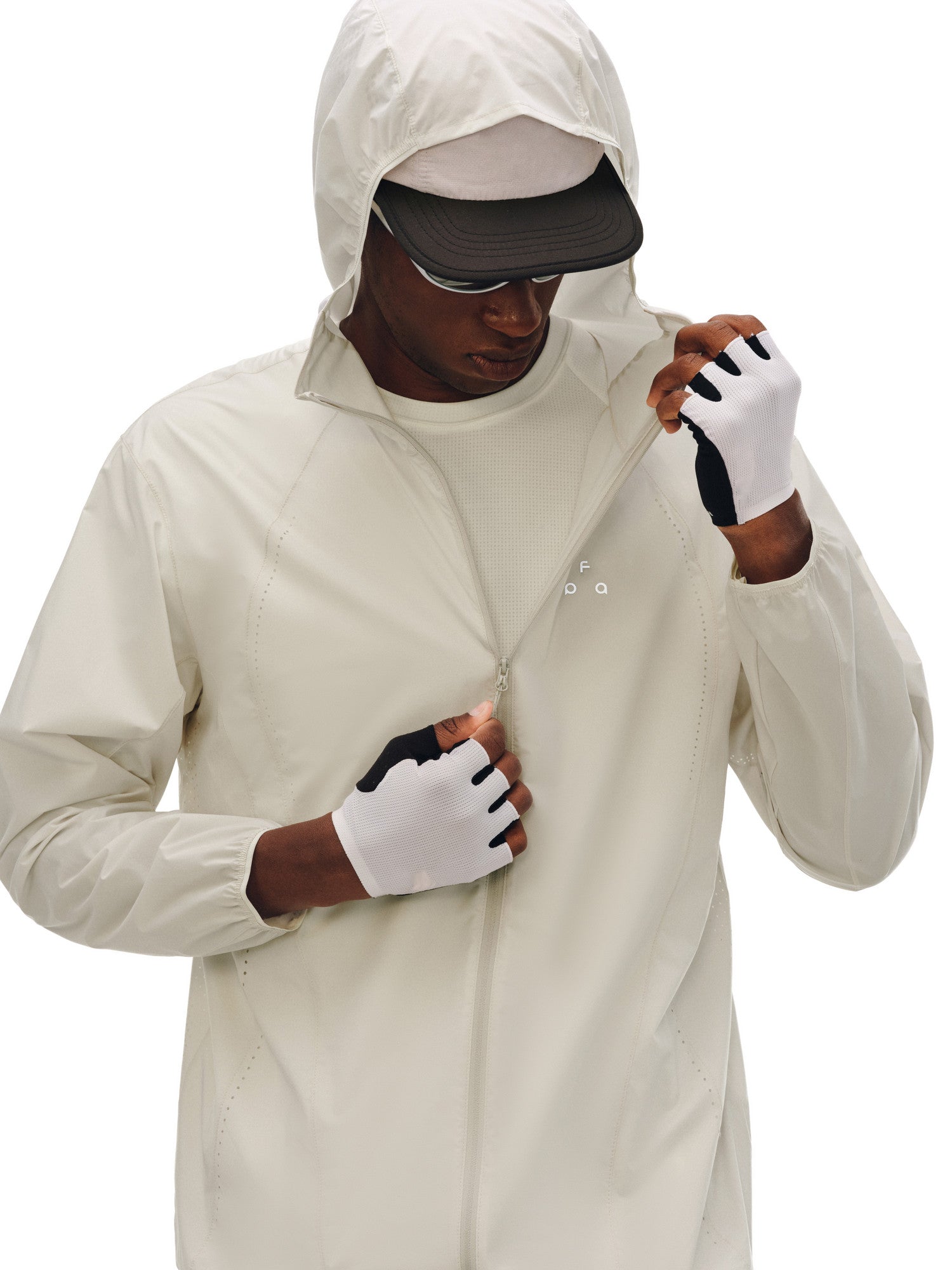 FPA Breathable Running Jacket with Hood, UPF50+ Sun Protection, Lightweight Outdoor Sports Jacket for Men