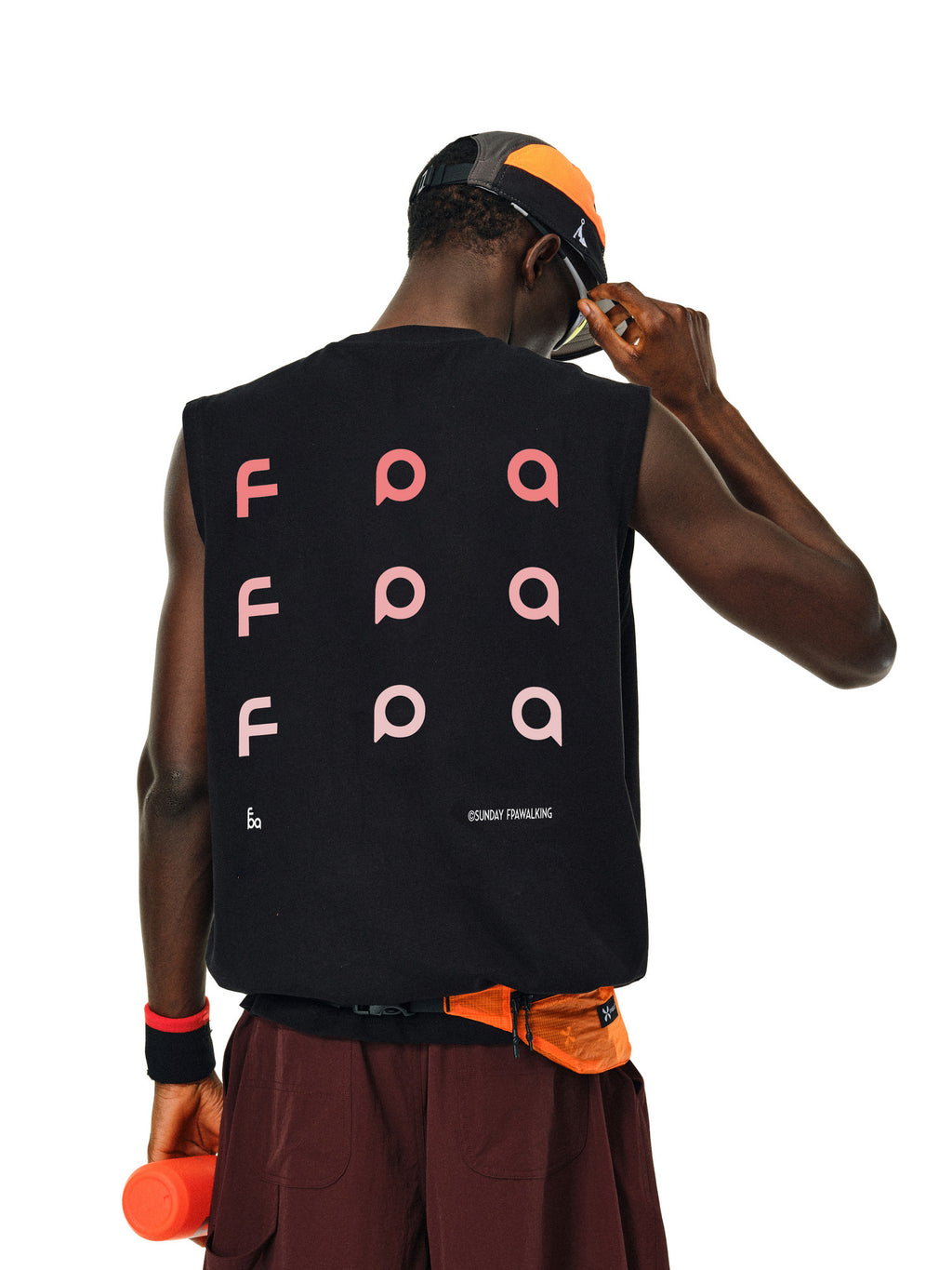 FPA Gradient Logo Sleeveless Tank Top - Chinese Streetwear Summer Round Neck Athletic Vest for Men