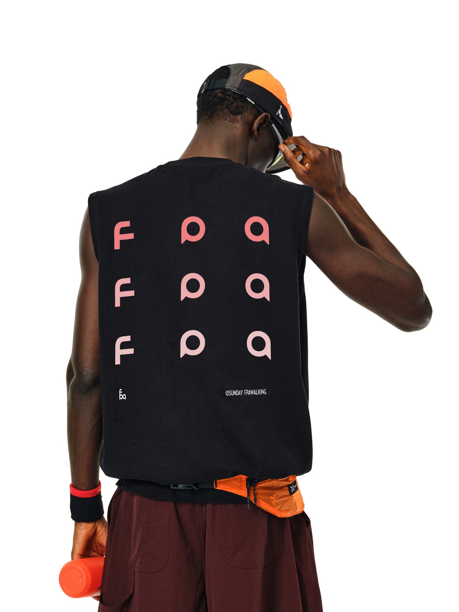 FPA Gradient Logo Sleeveless Tank Top - Chinese Streetwear Summer Round Neck Athletic Vest for Men
