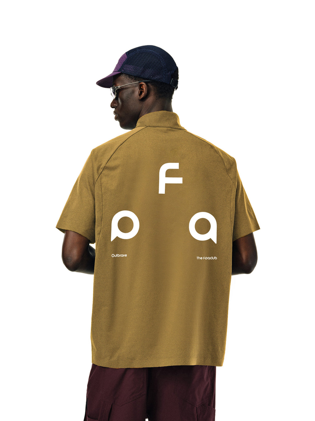 FPA Quick-Dry Cooling UPF50+ Sun Protection Short Sleeve Summer Half-Zip Half-Turtleneck Couple's National Trend Sports T-Shirt