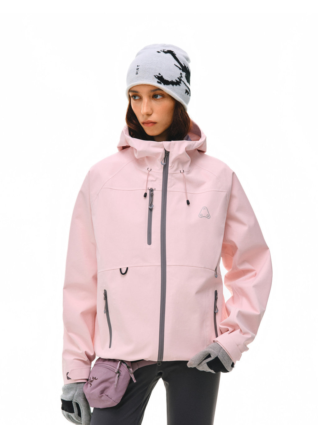 FPA Color-Block Women's Outdoor Hiking Jacket – Short Hooded Shell Coat