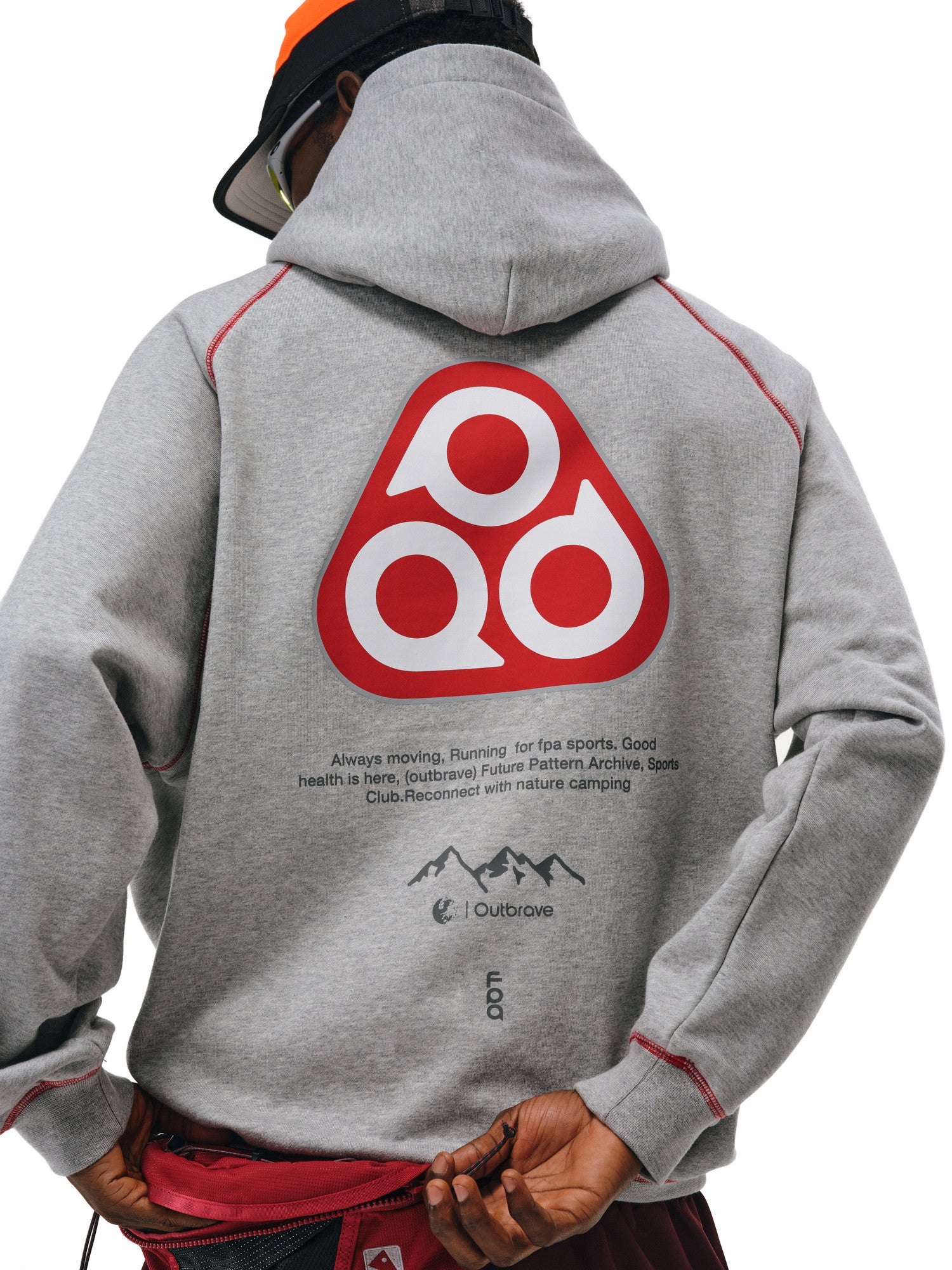 FPA Warm Terry Hoodie with Triangle Pattern – Chinese Streetwear Unisex Heavyweight Pullover for Couples