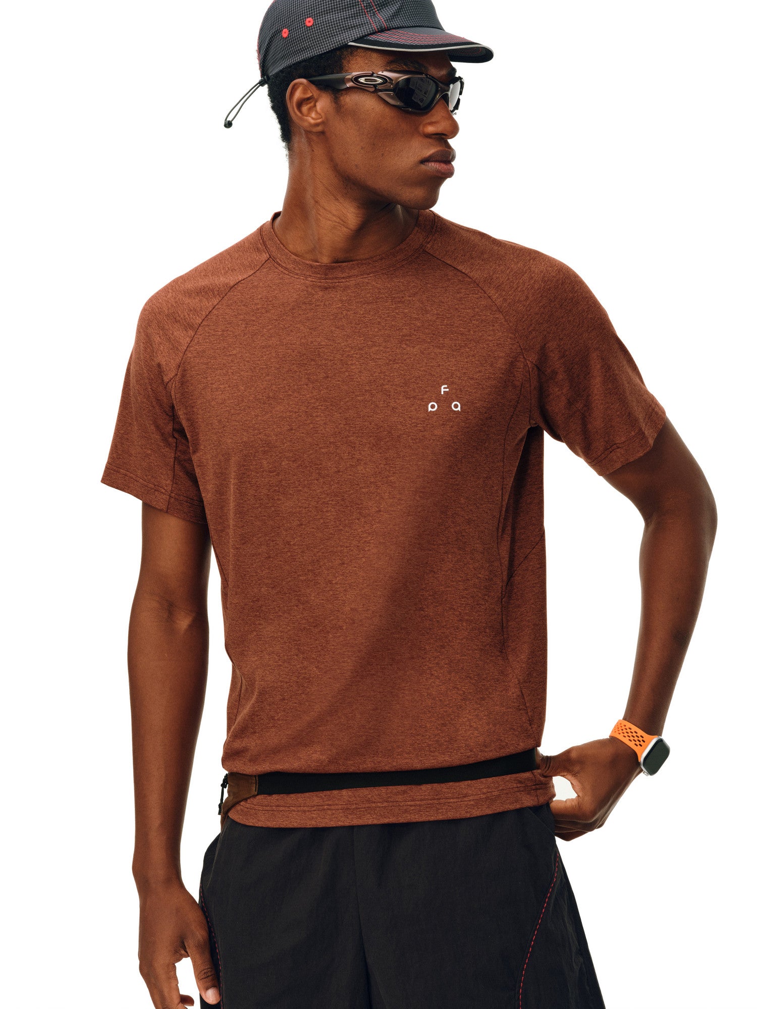 FPA Sports Basic Logo Print Short Sleeve T-Shirt for Men - Summer Outdoor Fitness Running, Comfortable Casual Crew Neck