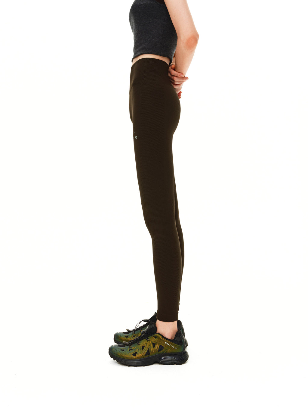 FPA Seamless Knit Texture Yoga Leggings – High-Waist Tummy Control, Slim Fit, Athletic Style for Outdoor Sports