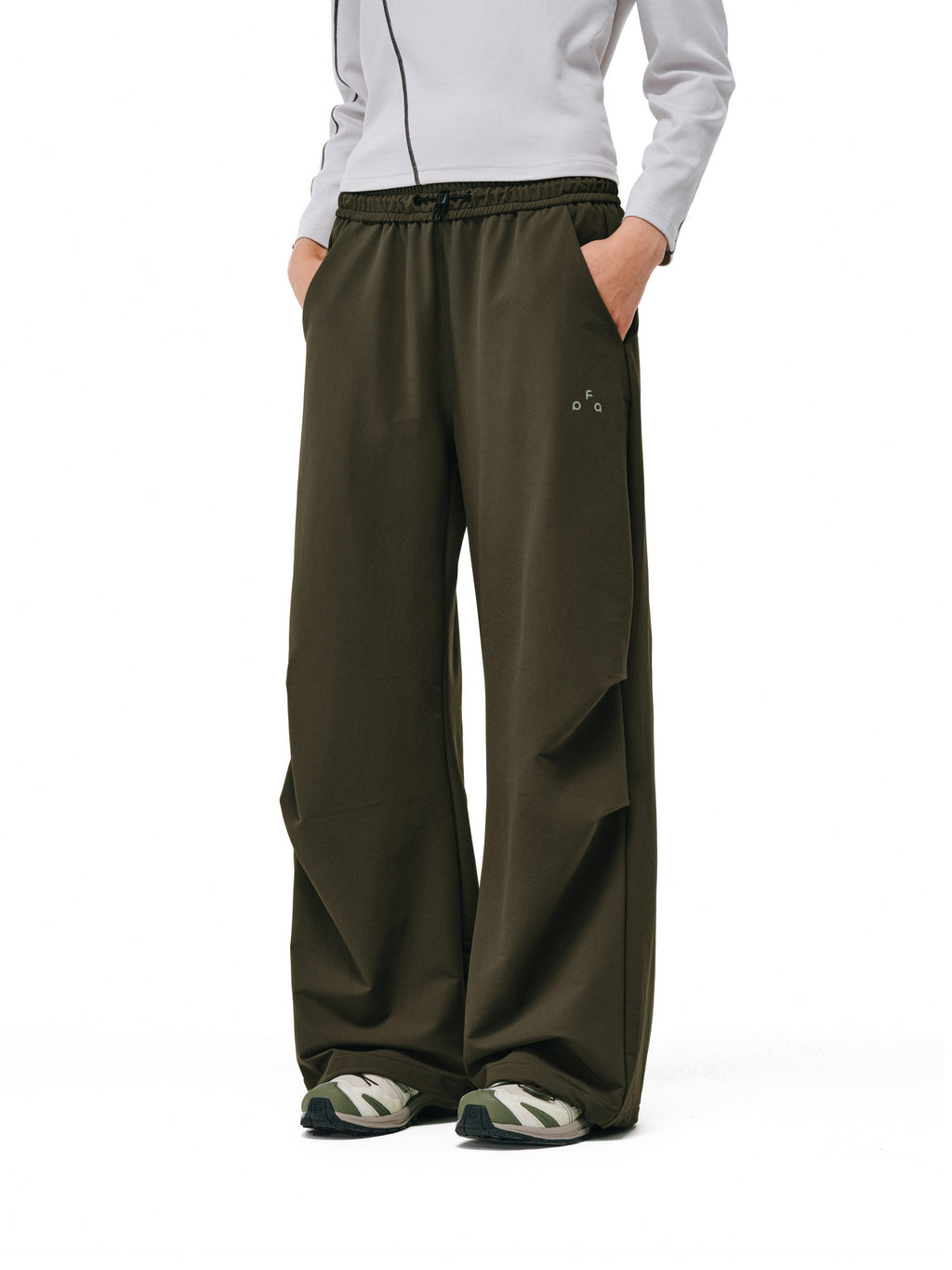 FPA Outdoor Parachute Pants Women's Loose Wide-Leg Casual Trousers with Drawstring, Streetwear Style, All-Season