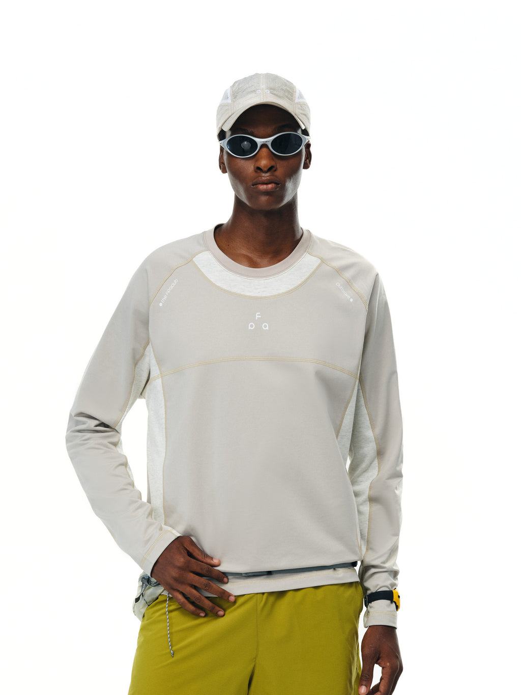 FPA Warm Thermal Sun-Protection Anti-Dust Mite Long-Sleeve Sports Tee - Chinese Streetwear American Style Color-Block Contrast Couple Autumn T-Shirt
