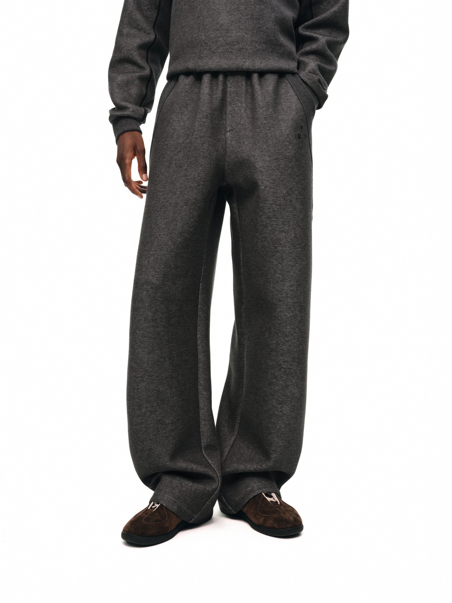 FPA THERMOLITE Paneled Knit Pants Set - Casual Sports Loose Straight-Leg Pants for Men, Spring/Autumn