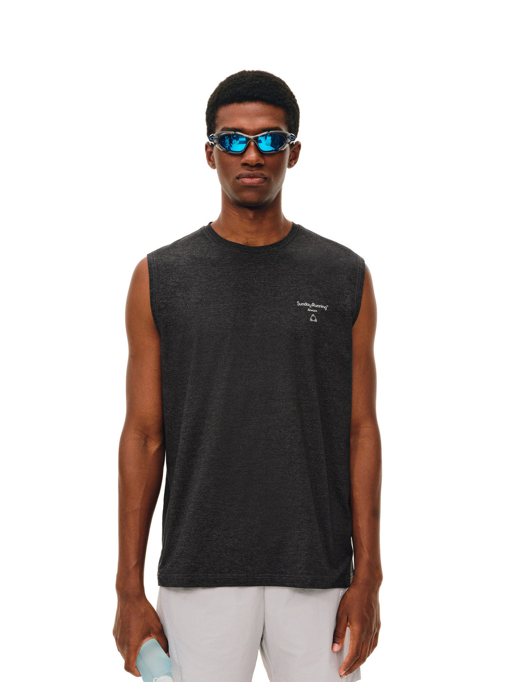 FPA Quick-Dry Breathable Outdoor Sports Contrast Color Vest - Summer Couple Round Neck Casual Printed Sleeveless T-Shirt