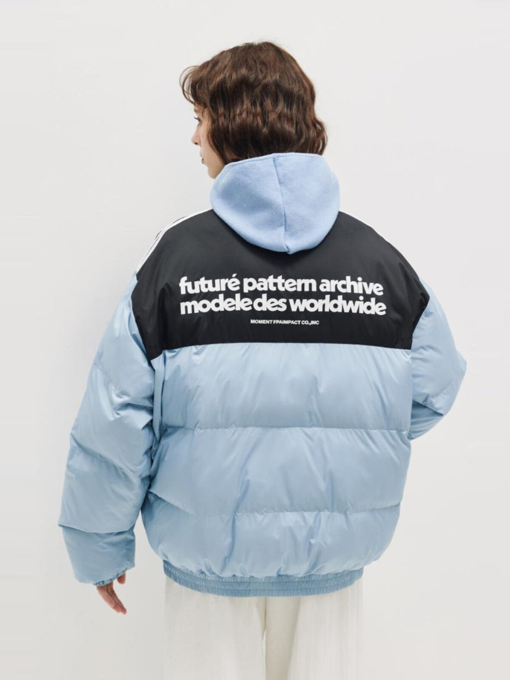 FPA Contrast Webbing Stand Collar Cotton Padded Coat 2023 New Winter Chinese Street Style Loose Fit Thickened Puffer Jacket