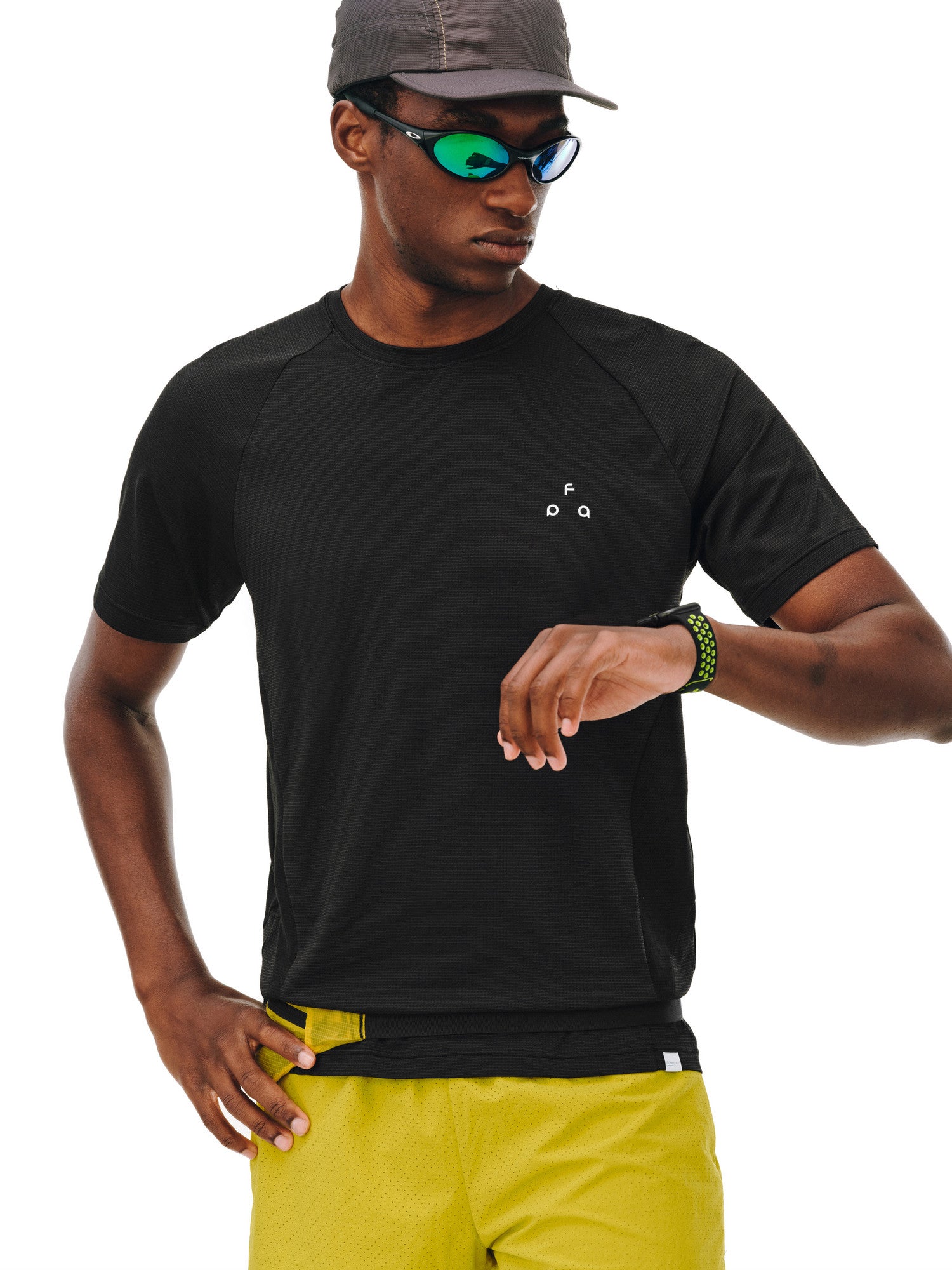 FPA Textured Panel COOLMAX Short Sleeve T-Shirt for Men and Women - Outdoor Summer Breathable Quick-Dry Basic Fitness Tee