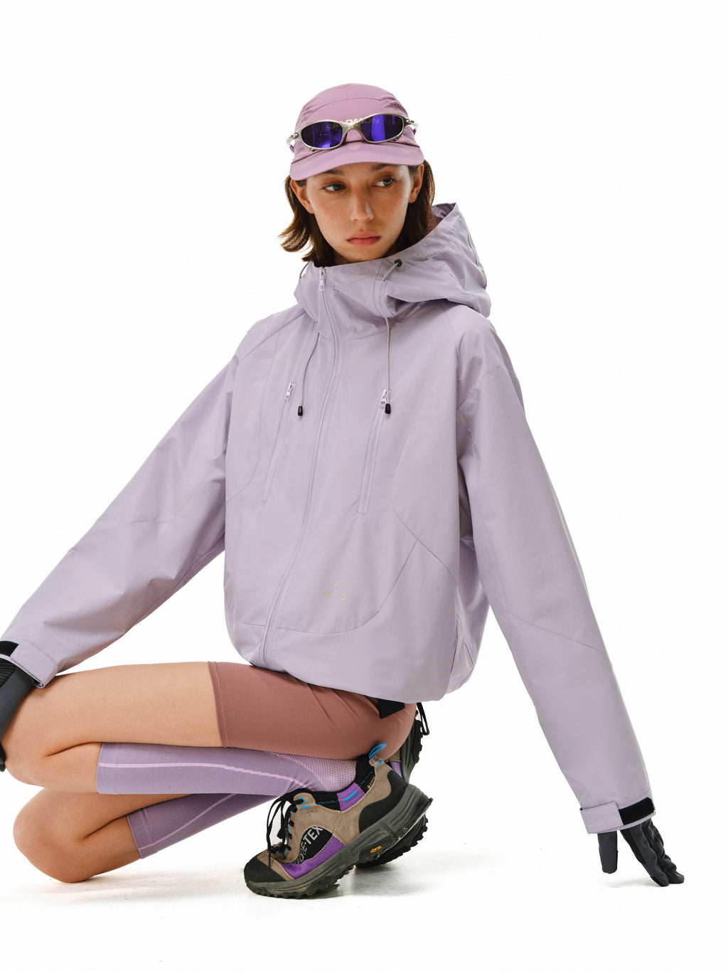 FPA Double-Layer Drawstring Hooded Structured Shell Jacket, Spring Outdoor Sports Premium Unisex Zip-Up Coat