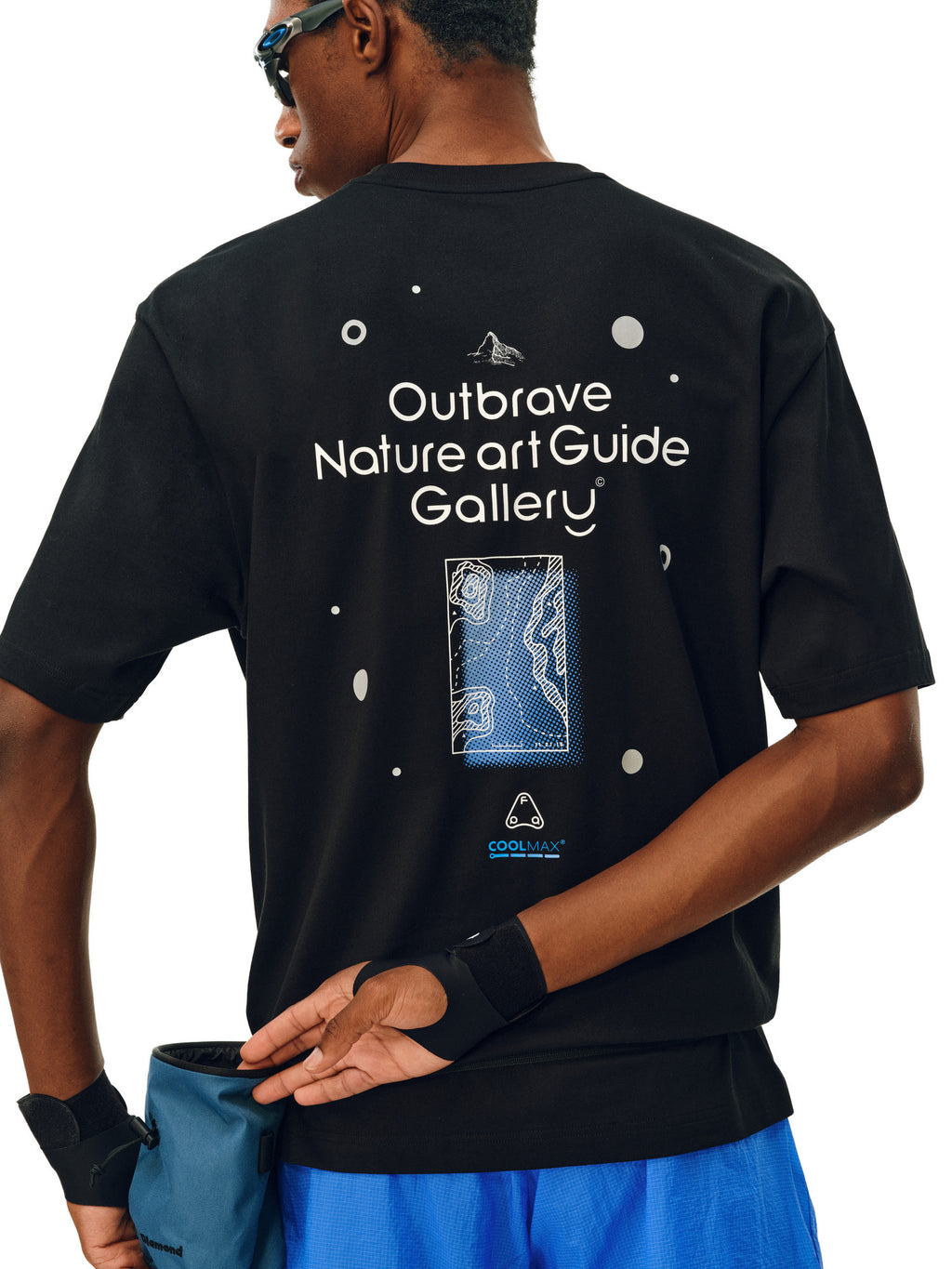 FPA Printed Reflective COOLMAX Sports Short Sleeve T-Shirt - Summer Cool Round Neck Unisex White Black Half Sleeve Tee for Men