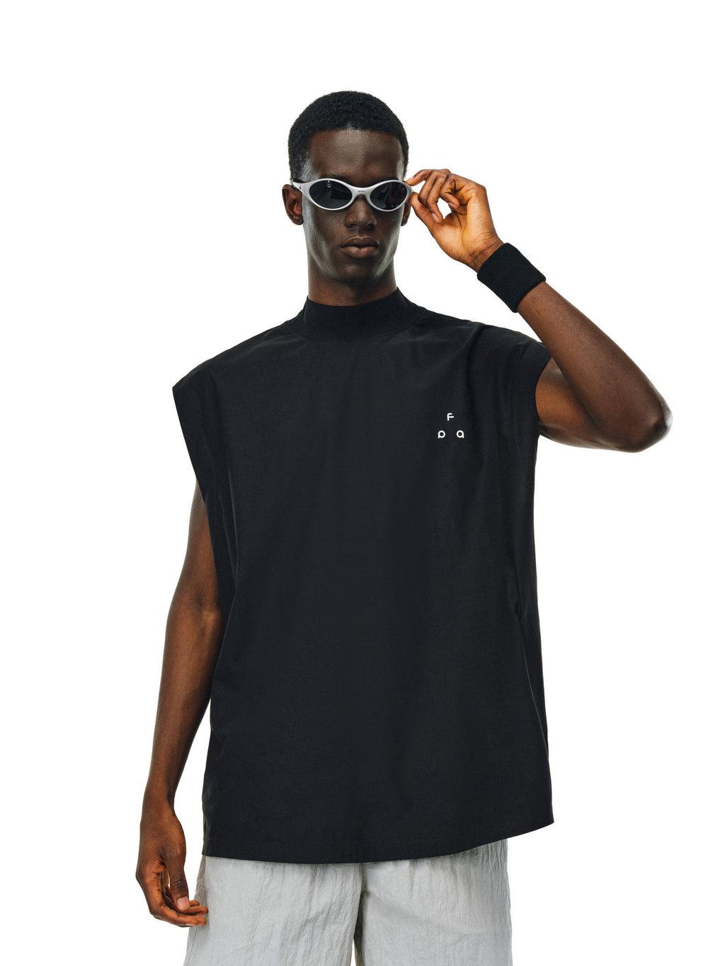 FPA Cooling Antibacterial UPF50+ Sun Protection Sports Tank Top - Summer Loose Oversized Sleeveless T-Shirt for Men