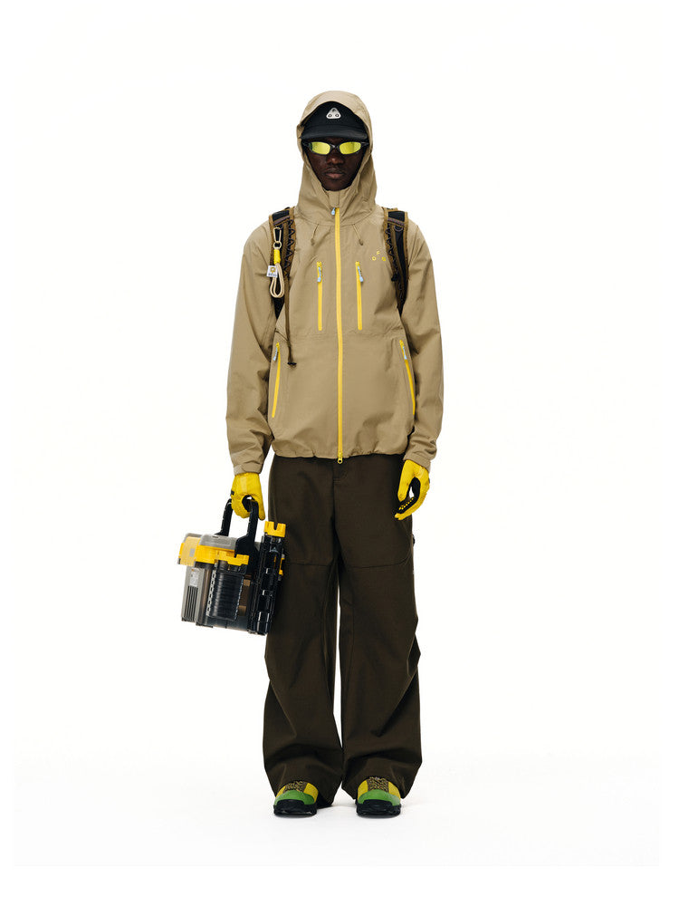 FPA Double-Zip Fully Taped Seams Rain Shield Jacket Outdoor Sports Three-Proof Mountaineering Clothes Coat