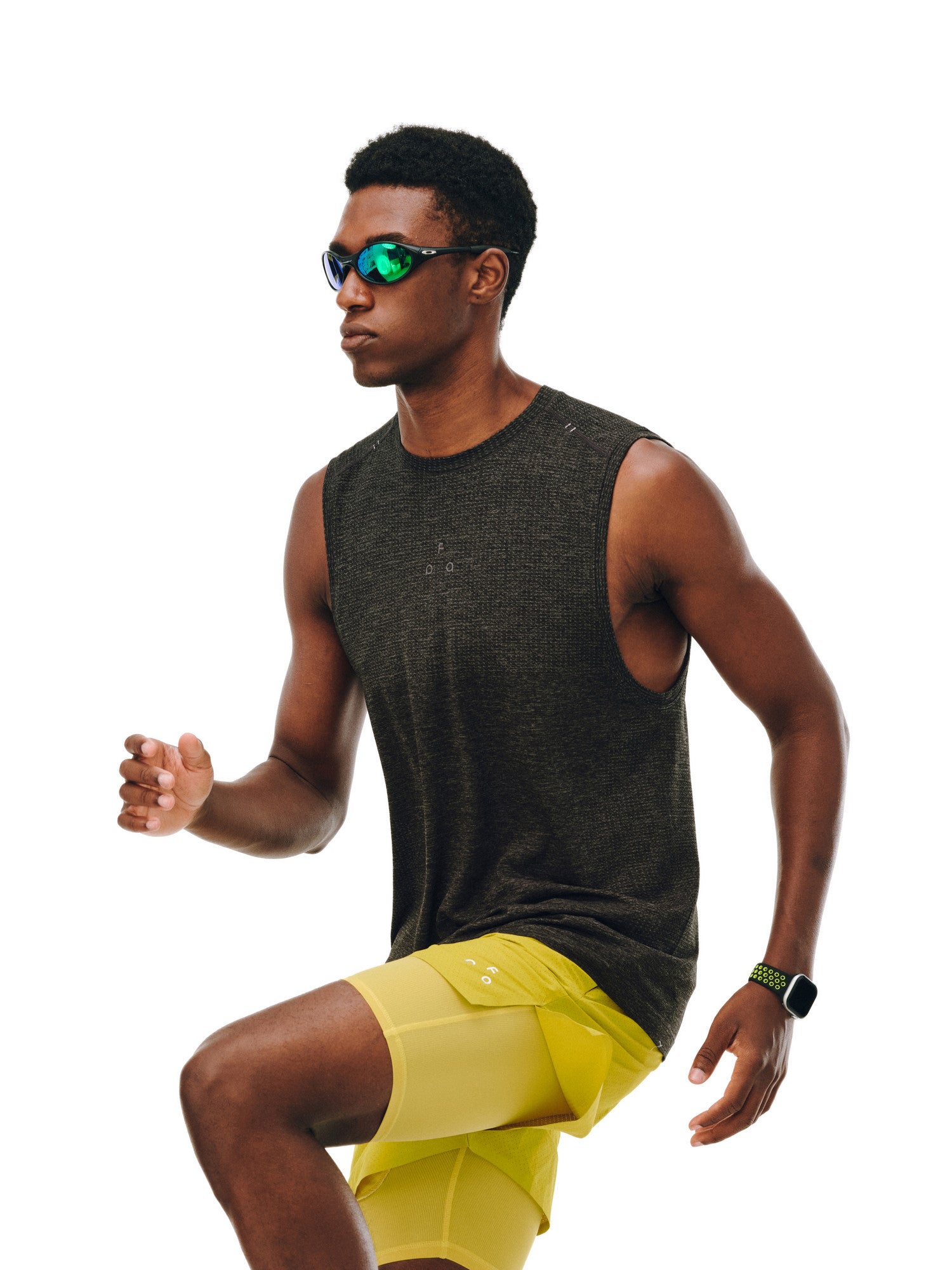 FPA Athletic Seamless Knit Tank Top - Summer Logo Basic Casual Fitness Outdoor Sleeveless T-Shirt