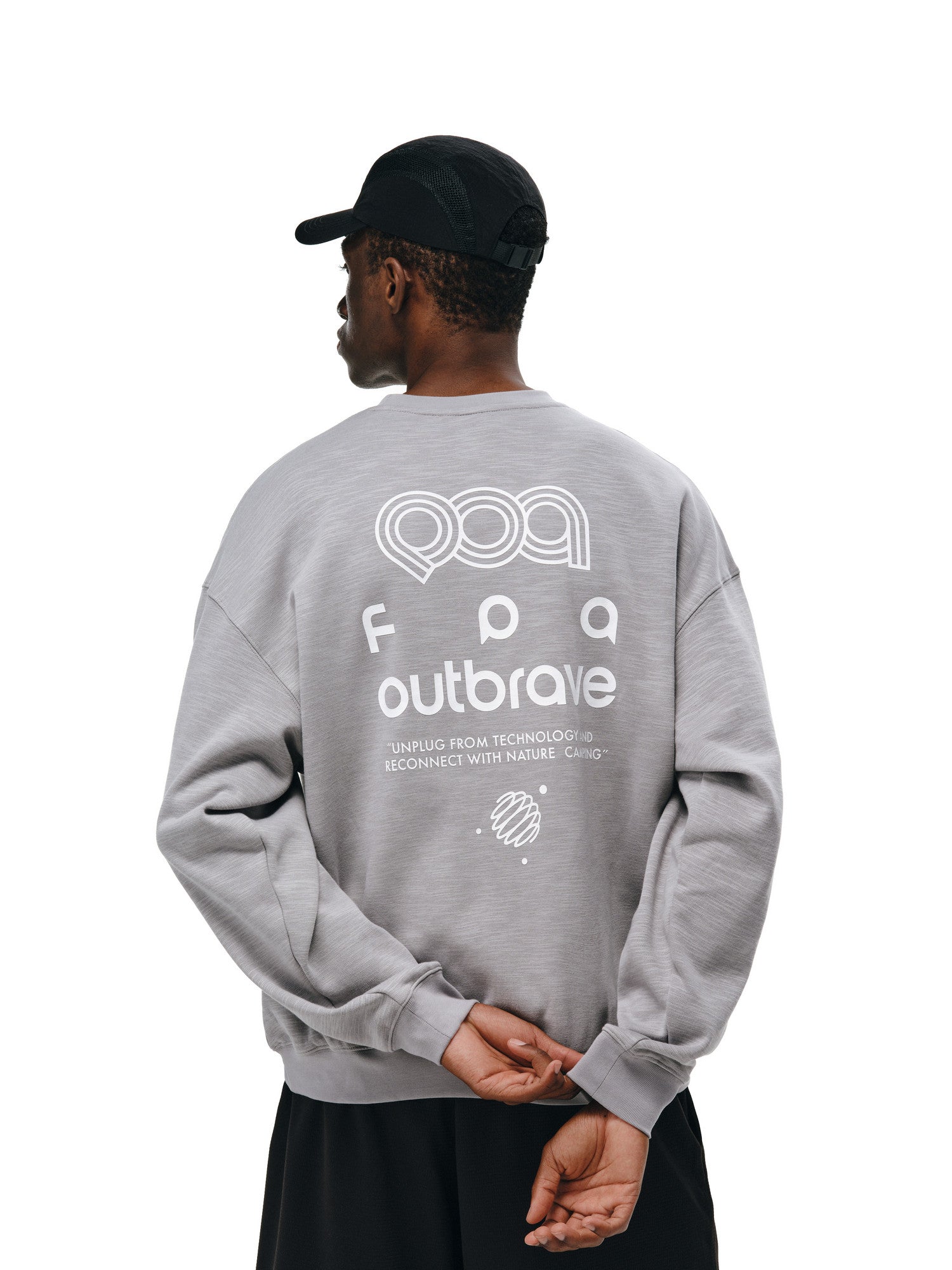 FPA Track Pattern Printed Pullover Crew Neck Sweatshirt