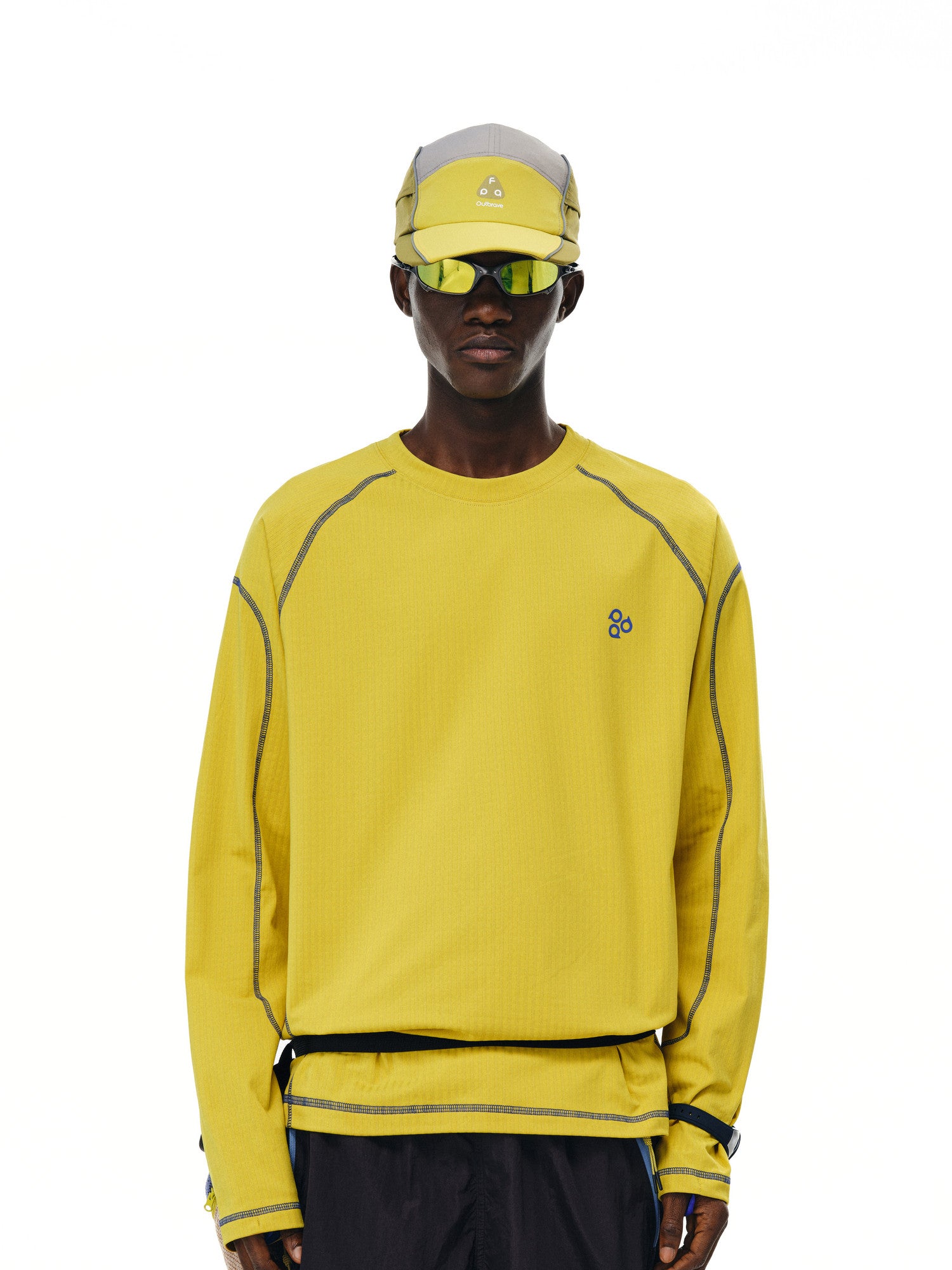 FPA Moisture-Wicking Color-Block Stitch Long-Sleeve T-Shirt, Chinese Trend High-End Design Crew Neck Couple Spring/Autumn T-Shirt