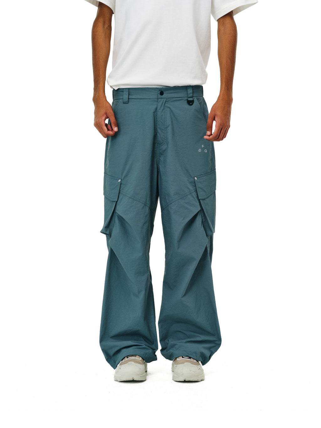 FPA Outdoor Water-Repellent Cargo Pants with Hidden Pockets and 3D Slanted Pockets, Loose Straight-Leg Casual Pants, Chinese Streetwear Style