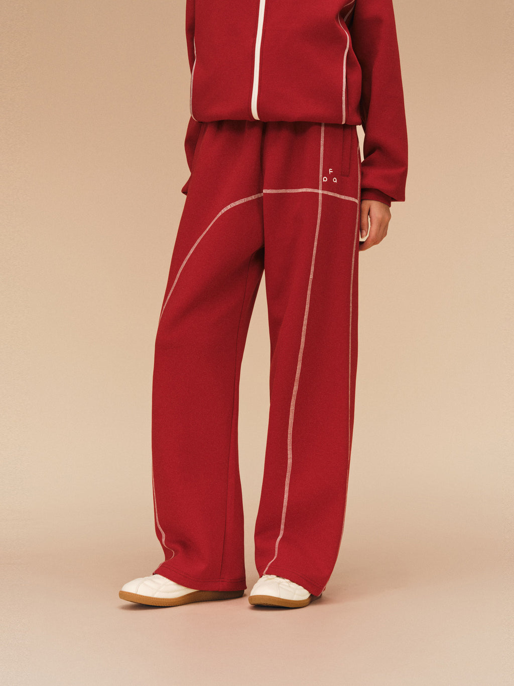FPA Hasuo Thermostatic Athletic Casual Pants - Chinese New Year Red Straight-Leg Sweatpants