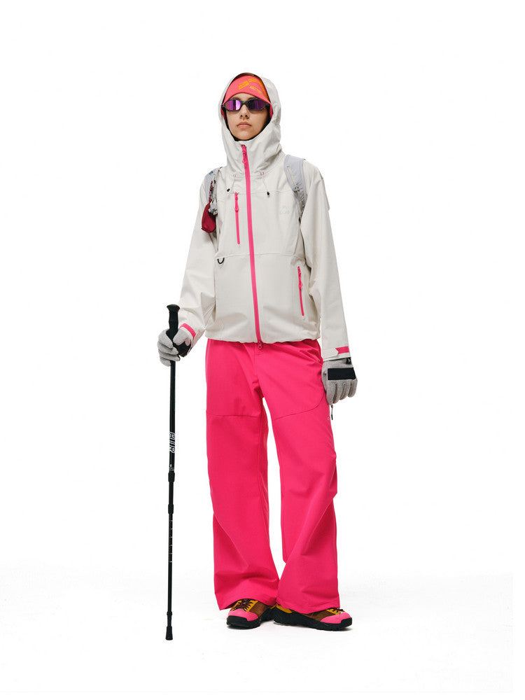 FPA Color-Block Multi-Pocket 3L Hardshell Jacket - Chinese Street Style Outdoor Hiking Couple Unisex