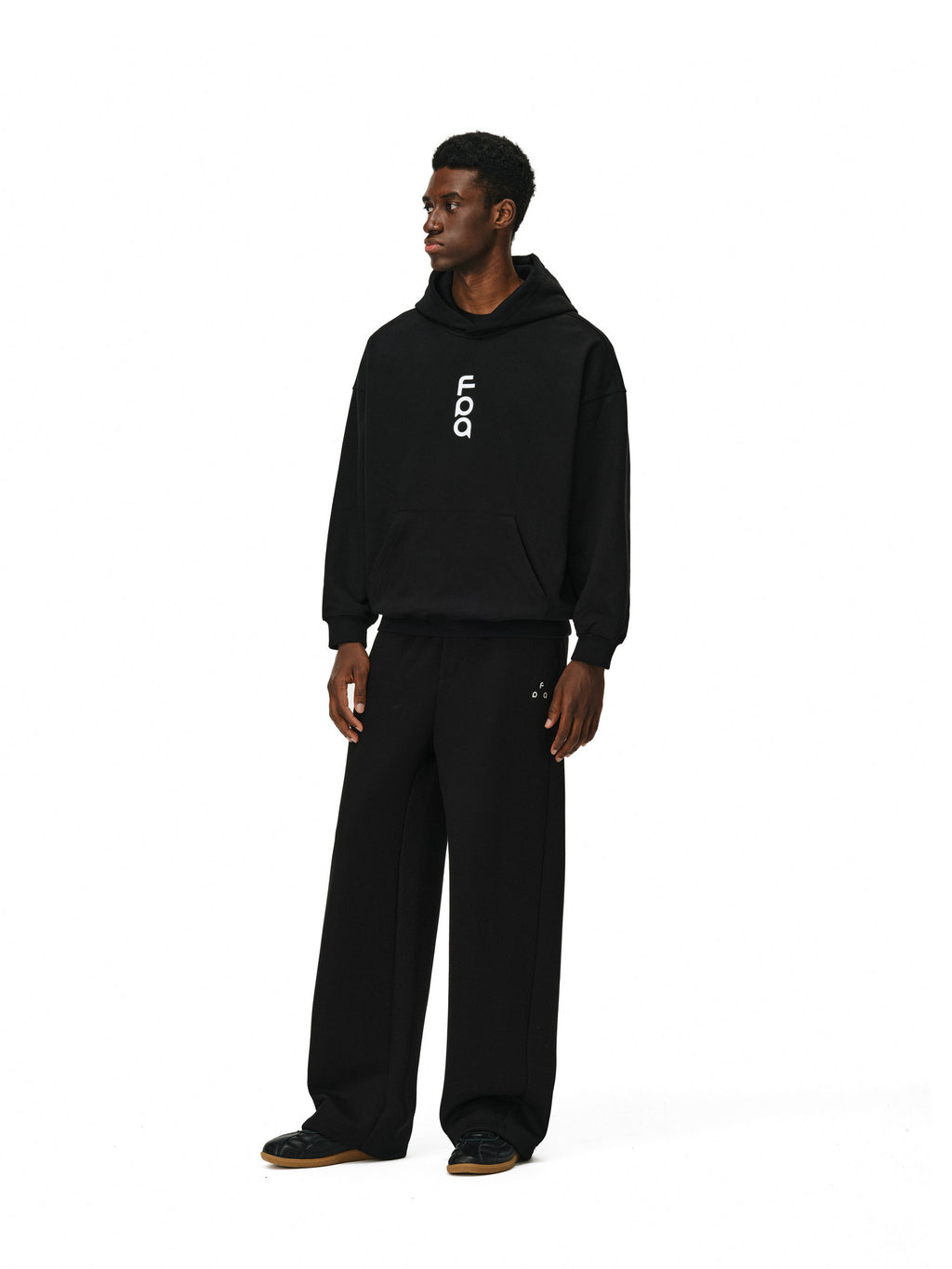 FPA Heavyweight Terry Cloth Warm Lounge Pants – Straight Leg, Relaxed Fit, Unisex Casual Black Sweatpants for Men