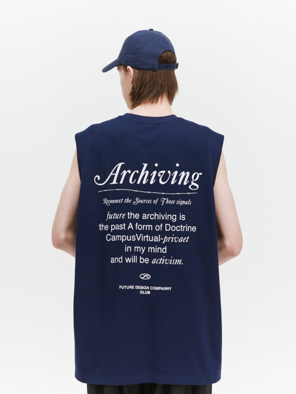 FPA Washed Letter Graphic Tank Top Summer Sport Fitness Chinese Street Style Loose Retro Cotton Sleeveless T-Shirt