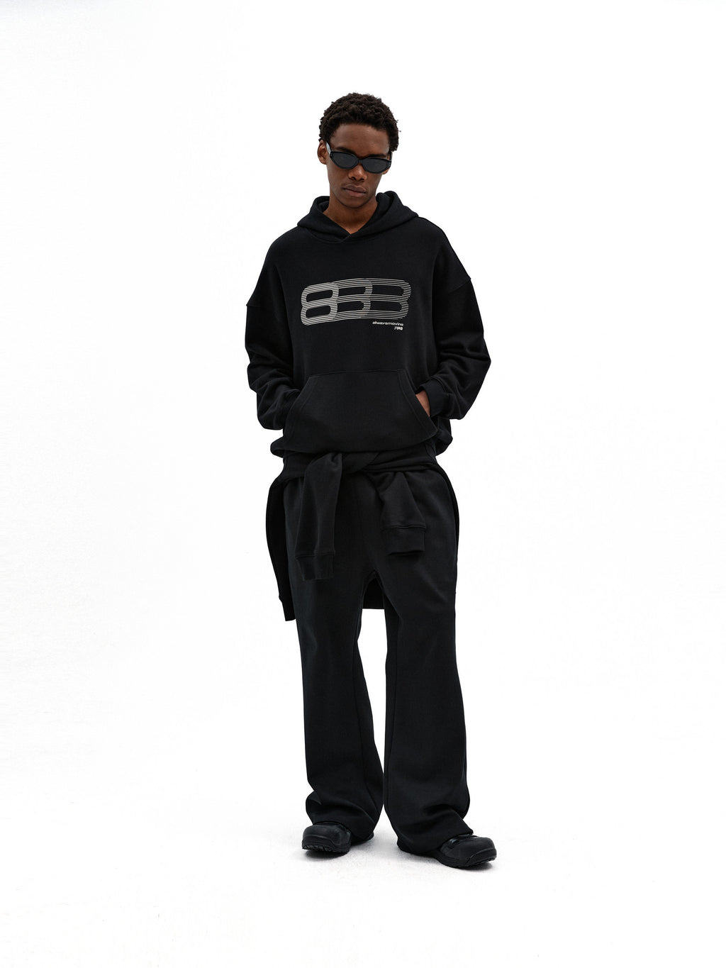 FPA Embroidered Waistband Wide-Leg Flared Sweatpants – Chinese Streetwear Brand, Loose Straight-Leg Drawstring Athletic Casual Pants